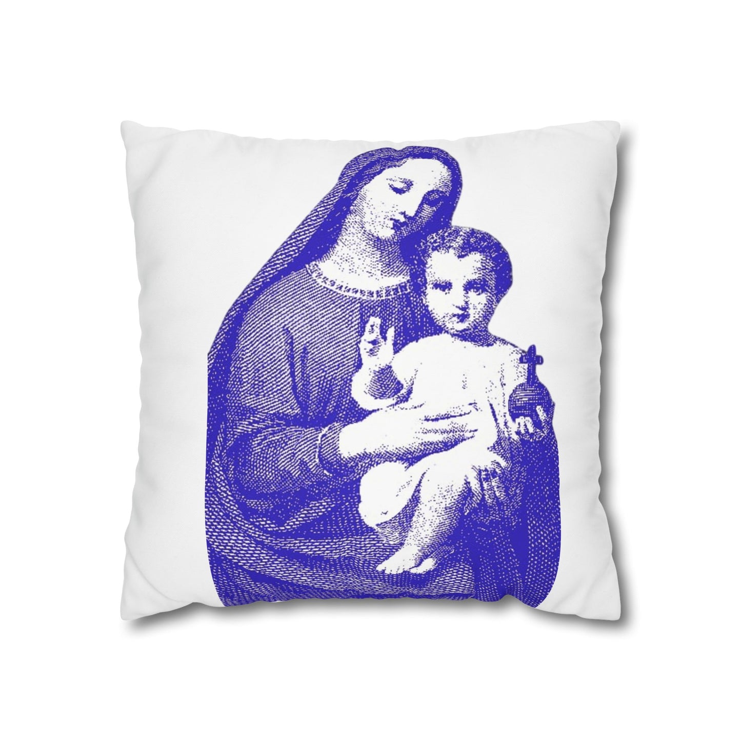 Saint Mary Square Poly Canvas Pillowcase