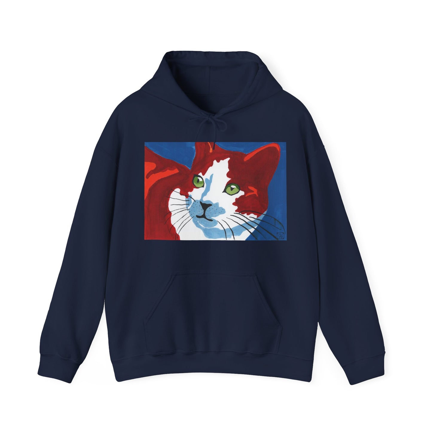 Artistic Cat Hoodie - Unisex Heavy Blend™ Sweatshirt