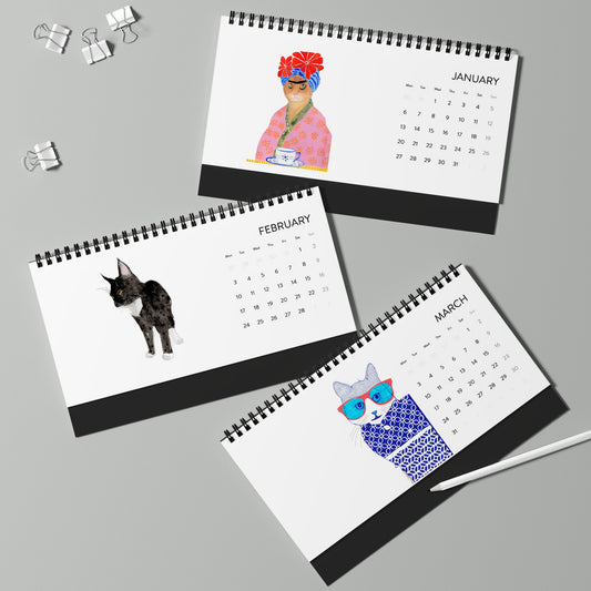 Minimalist Desk Calendar 2025 - Stylish Home Office Decoration