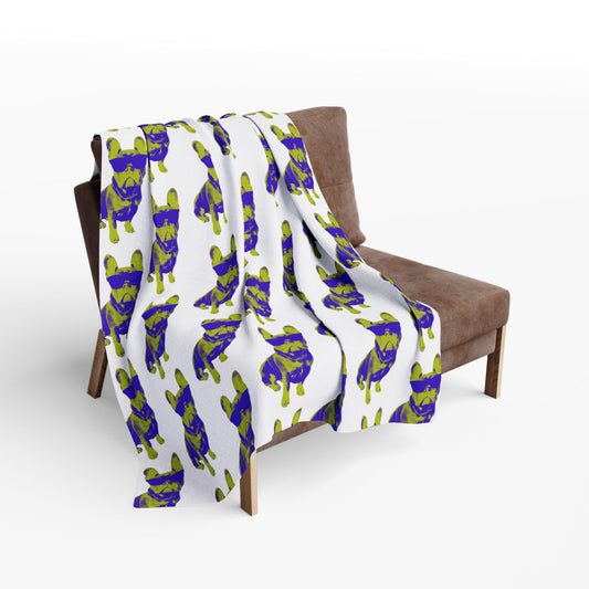 French Buldog Arctic Fleece Blanket