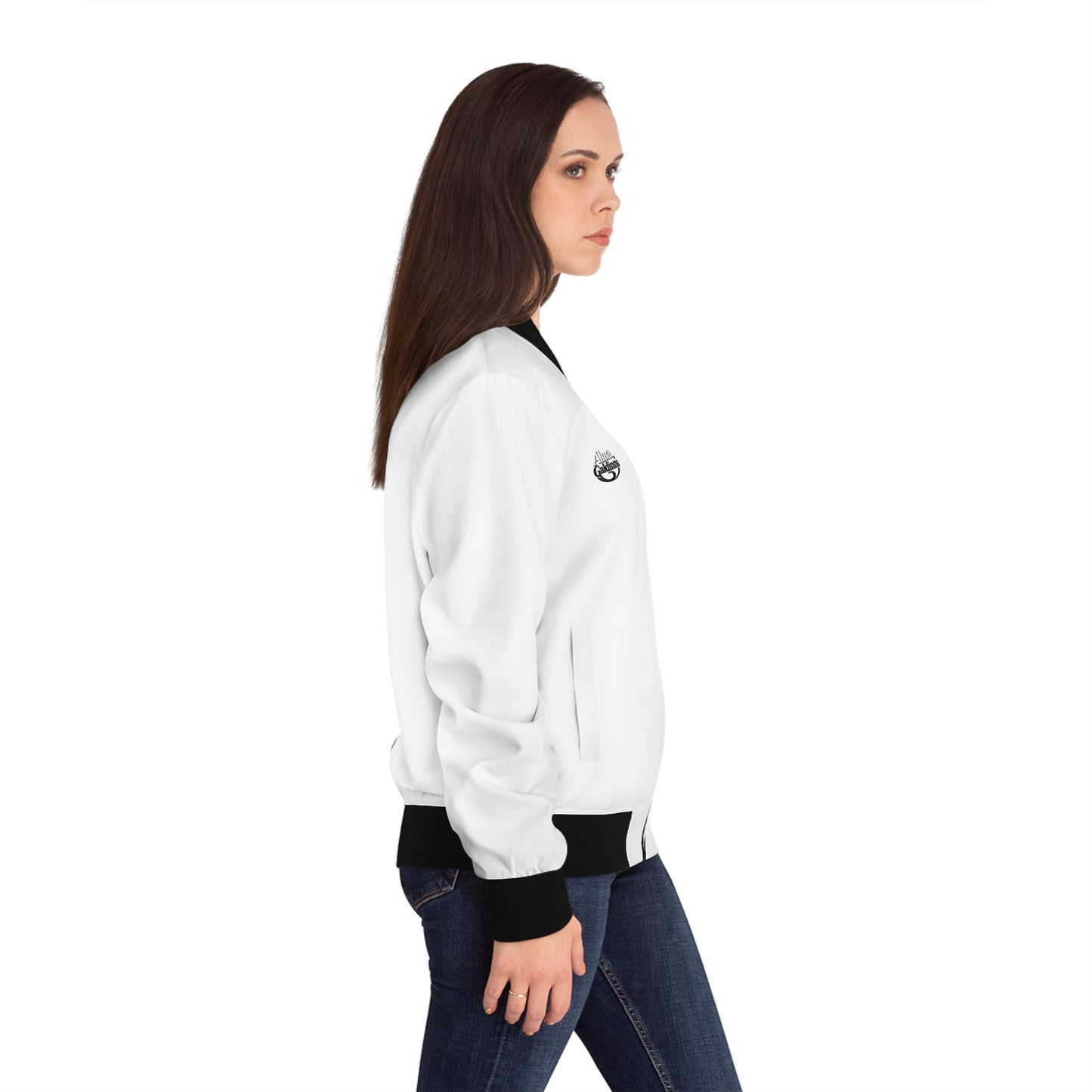 Retro lady Women's Bomber Jacket (AOP)