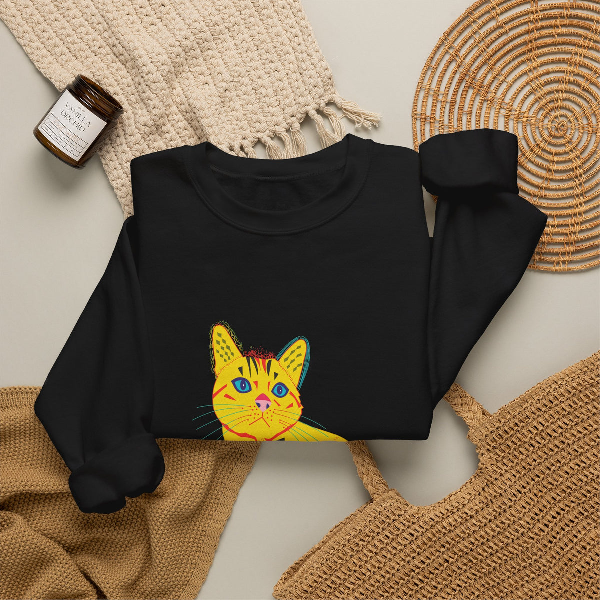 Yellow Cat Unisex Heavy Blend™ Crewneck Sweatshirt