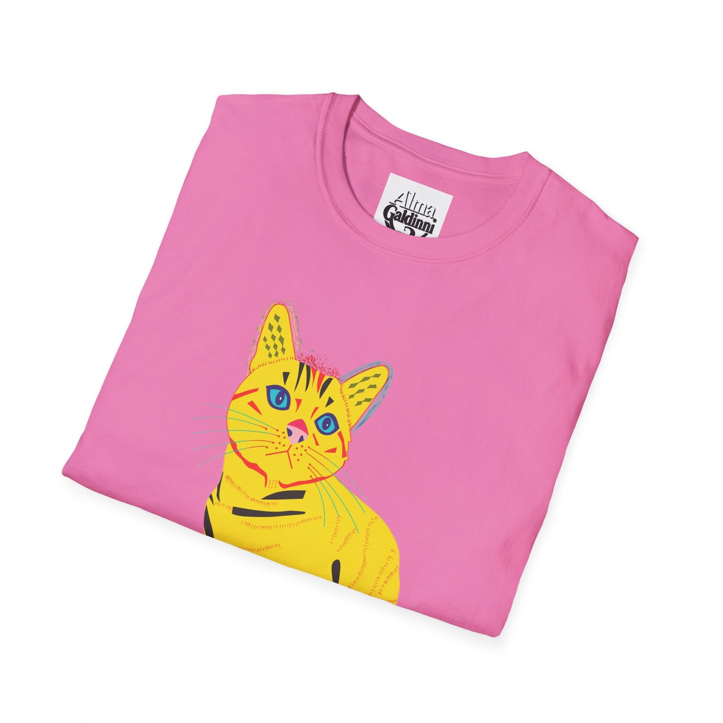 Yellow Cat Unisex Softstyle T-Shirt