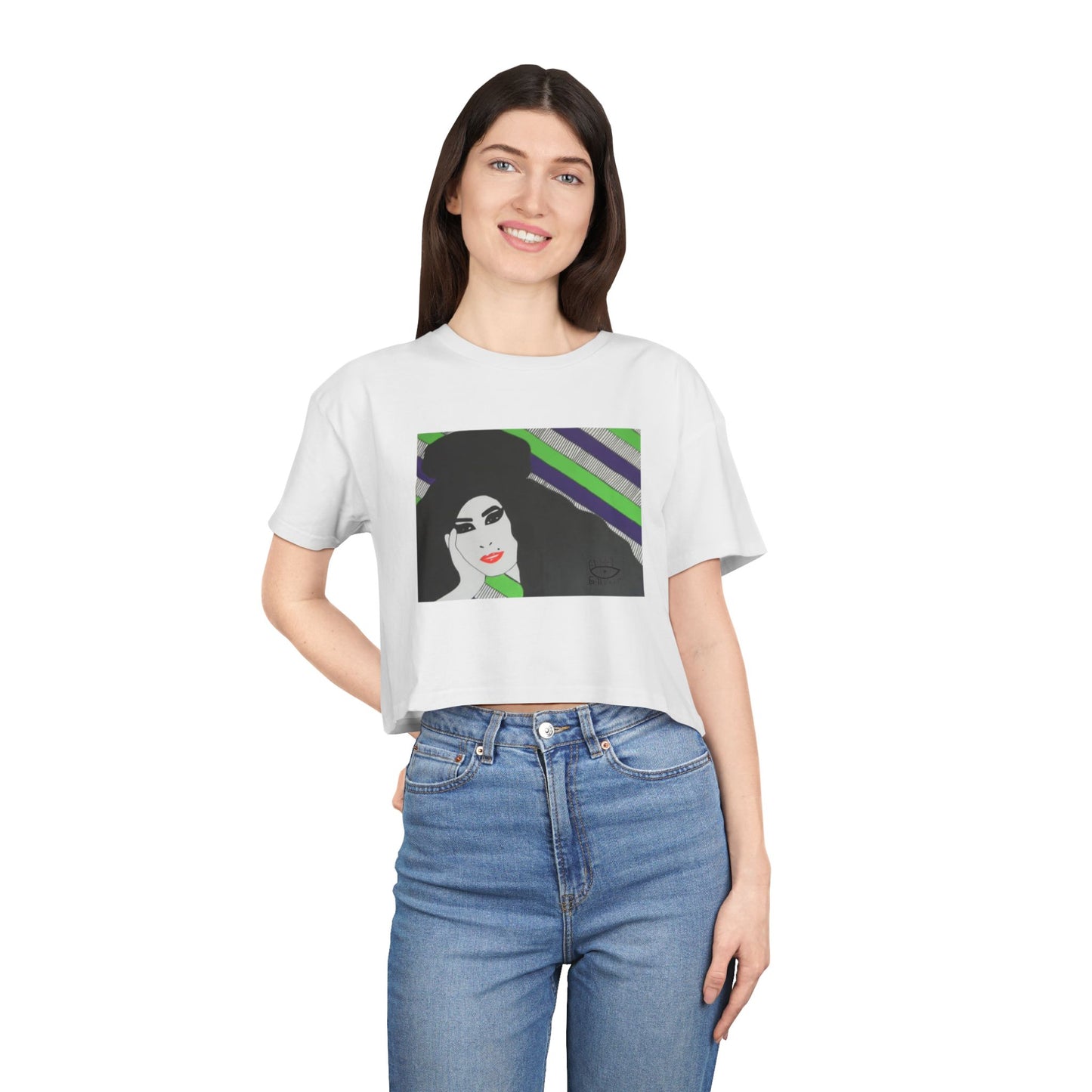 Amy Crop Tee: Stylish Streetwear Top, Vintage Vibe, Perfect for Summers & Festivals, Gift for Music Lovers, 90s Inspired Tee