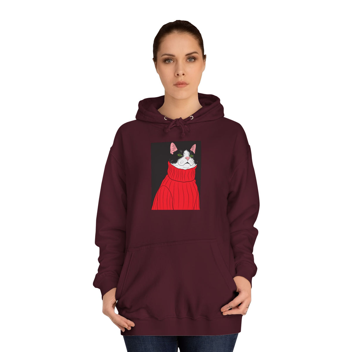 Lazy cat Unisex College Hoodie