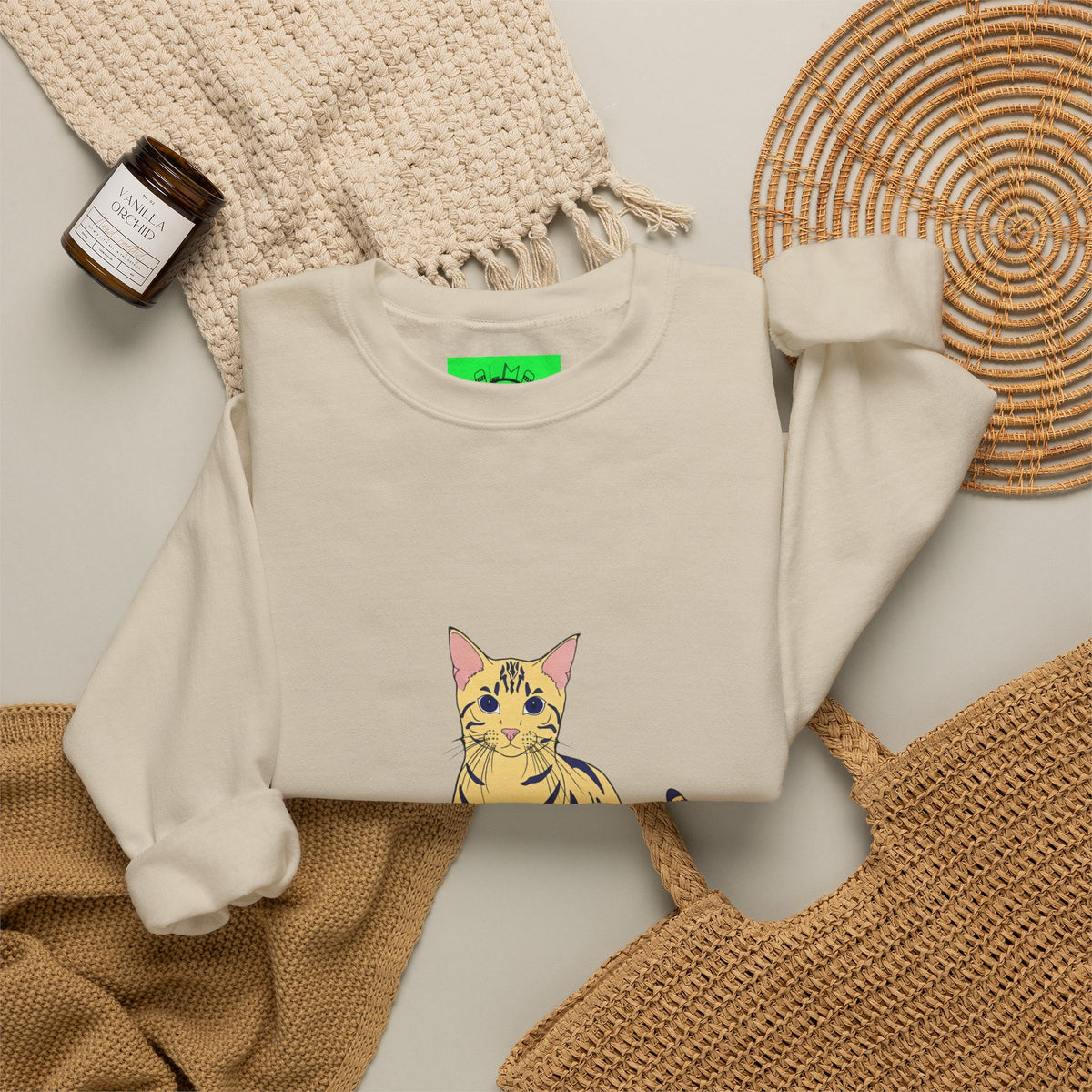 Bengal Cat cartoon Unisex Heavy Blend™ Crewneck Sweatshirt