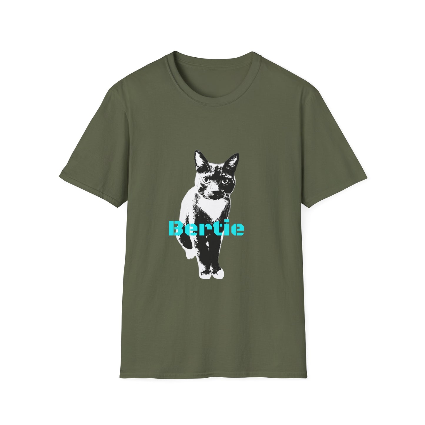 Bertie customer cat Unisex Softstyle T-Shirt