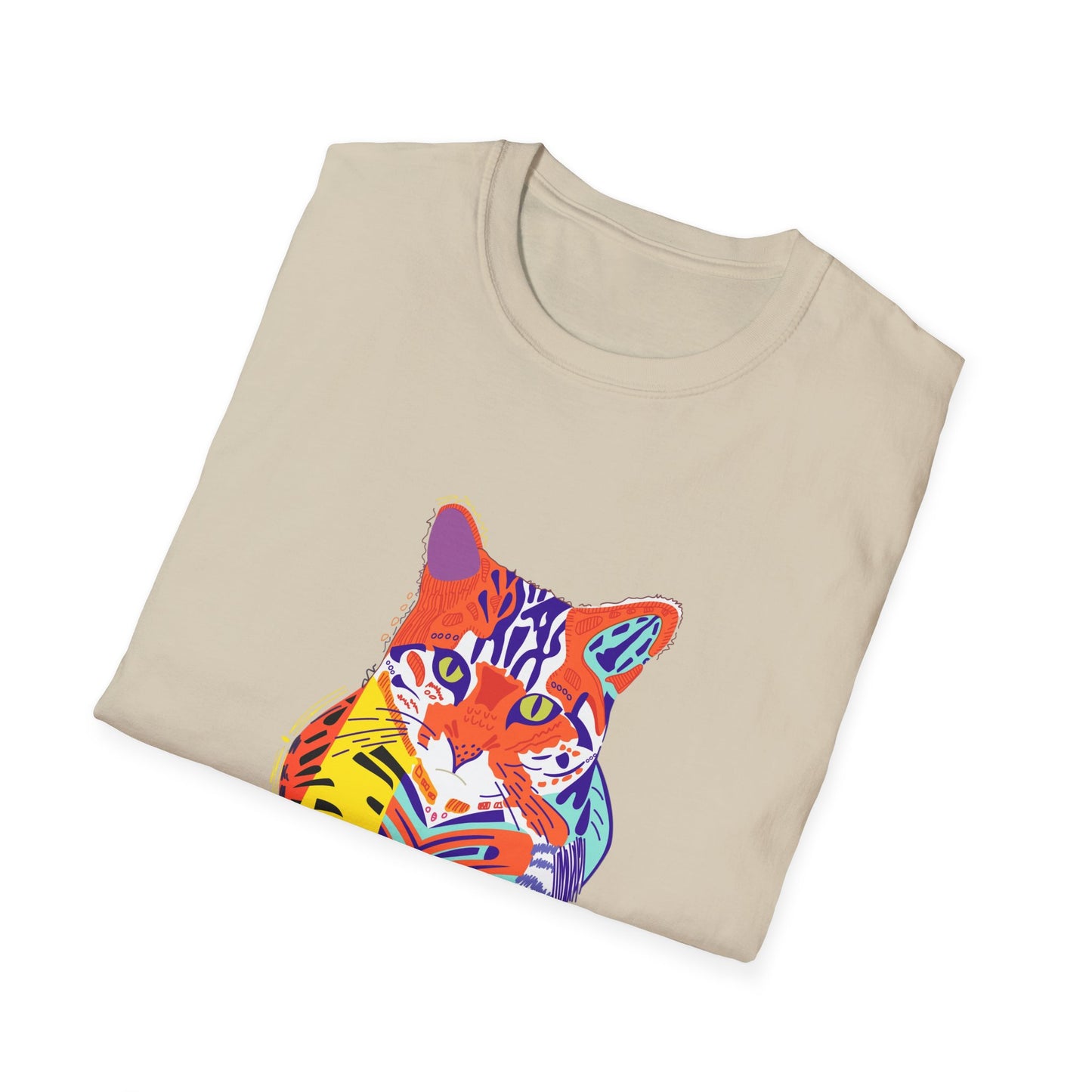 Vibrant Tiger Graphic Unisex Softstyle T-Shirt