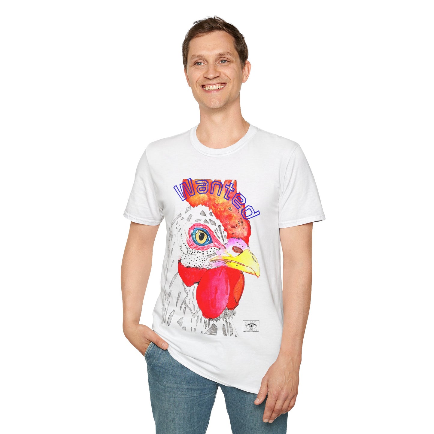 Wanted Chicken Unisex Softstyle T-Shirt - Funny Farm Animal Tee