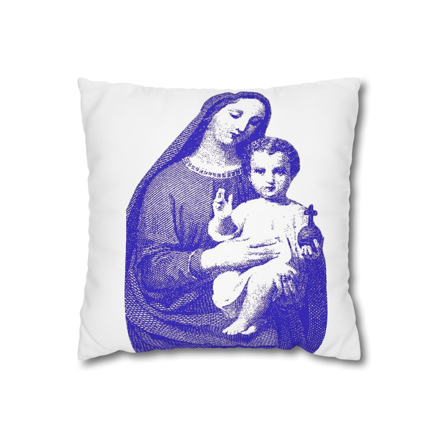 Saint Mary Square Poly Canvas Pillowcase