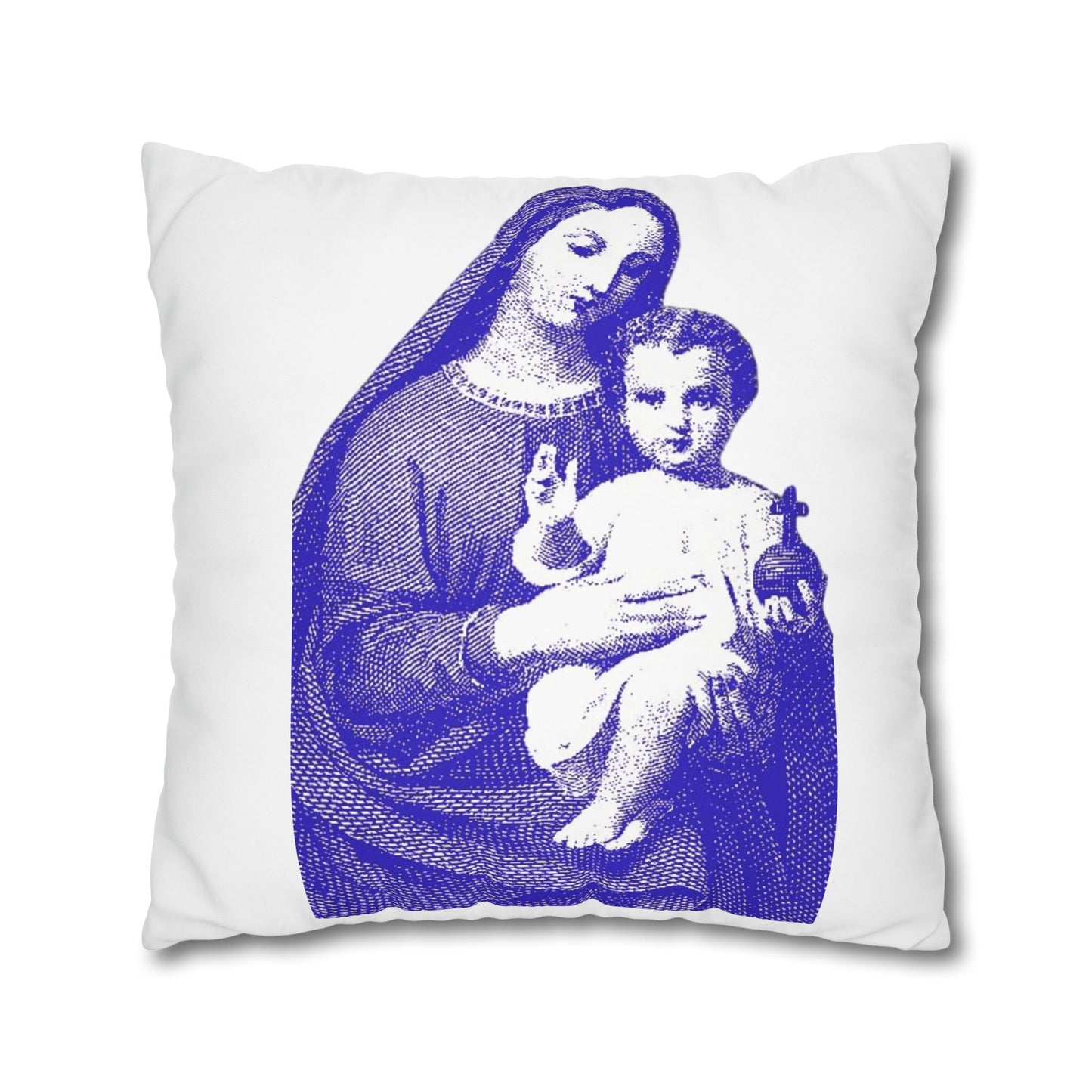 Saint Mary Square Poly Canvas Pillowcase