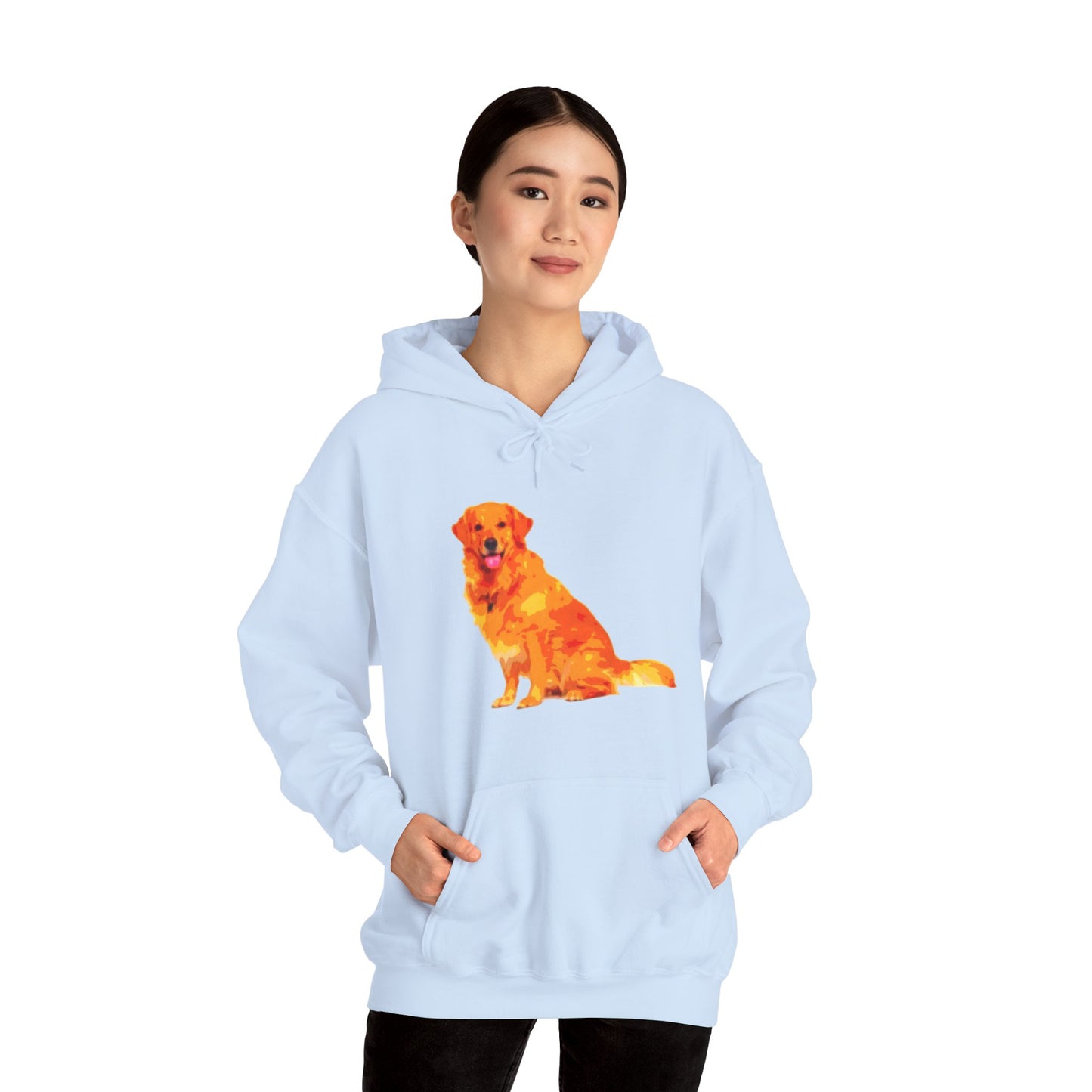 Vibrant Golden Retriever Hoodie, Pet Lover Gift, Cozy Sweatshirt, Animal Art Apparel, Dog Mom Outfit, Christmas Wear, Cute Canine Fashion