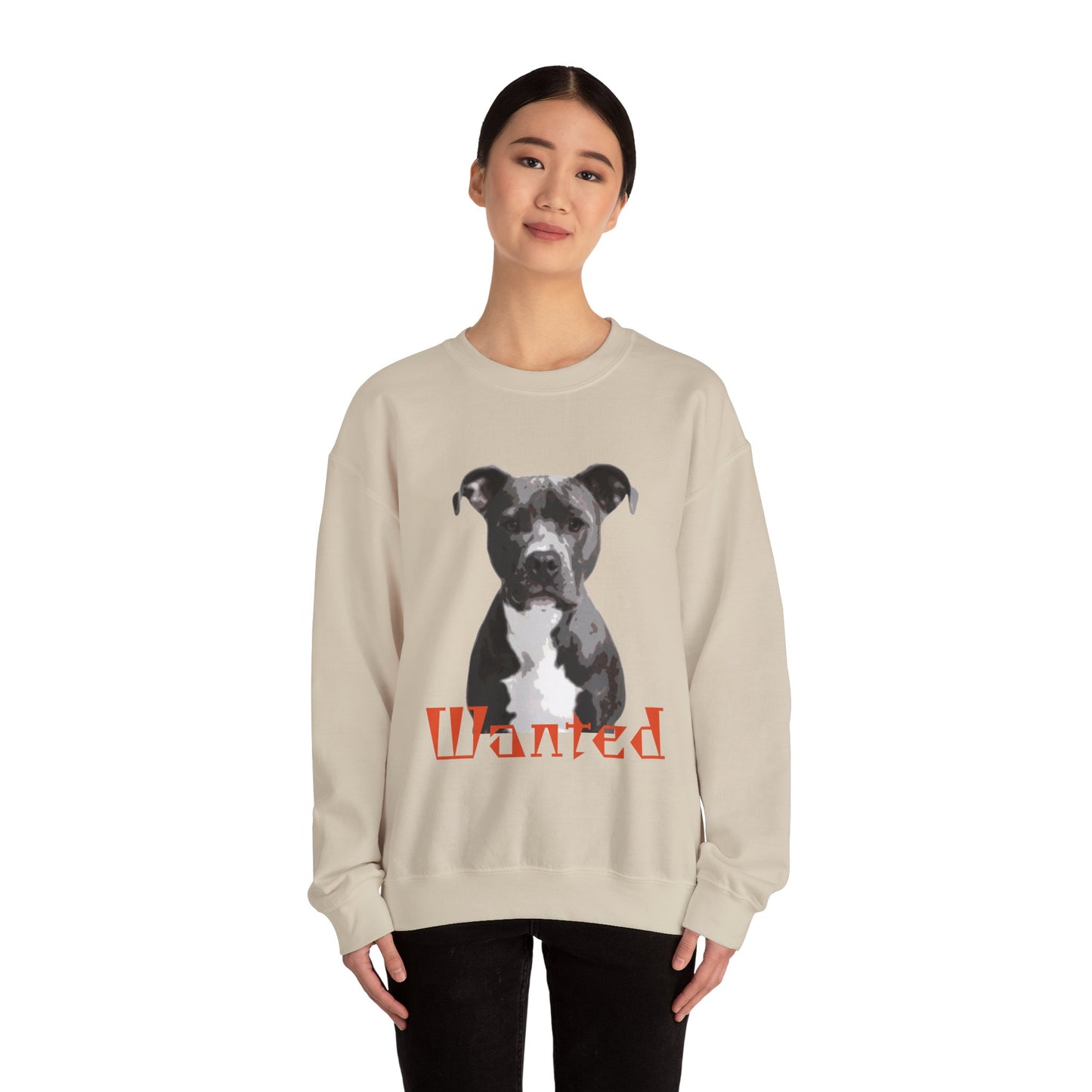 Wanted Dog Sweatshirt, Cozy Crewneck, Animal Lover Gift, Pet Enthusiast Apparel, Casual Unisex Top