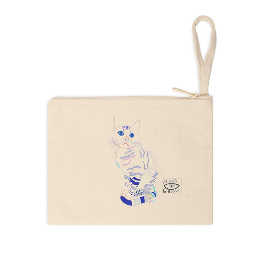 Blue Cat Accessory Zipper Pouch