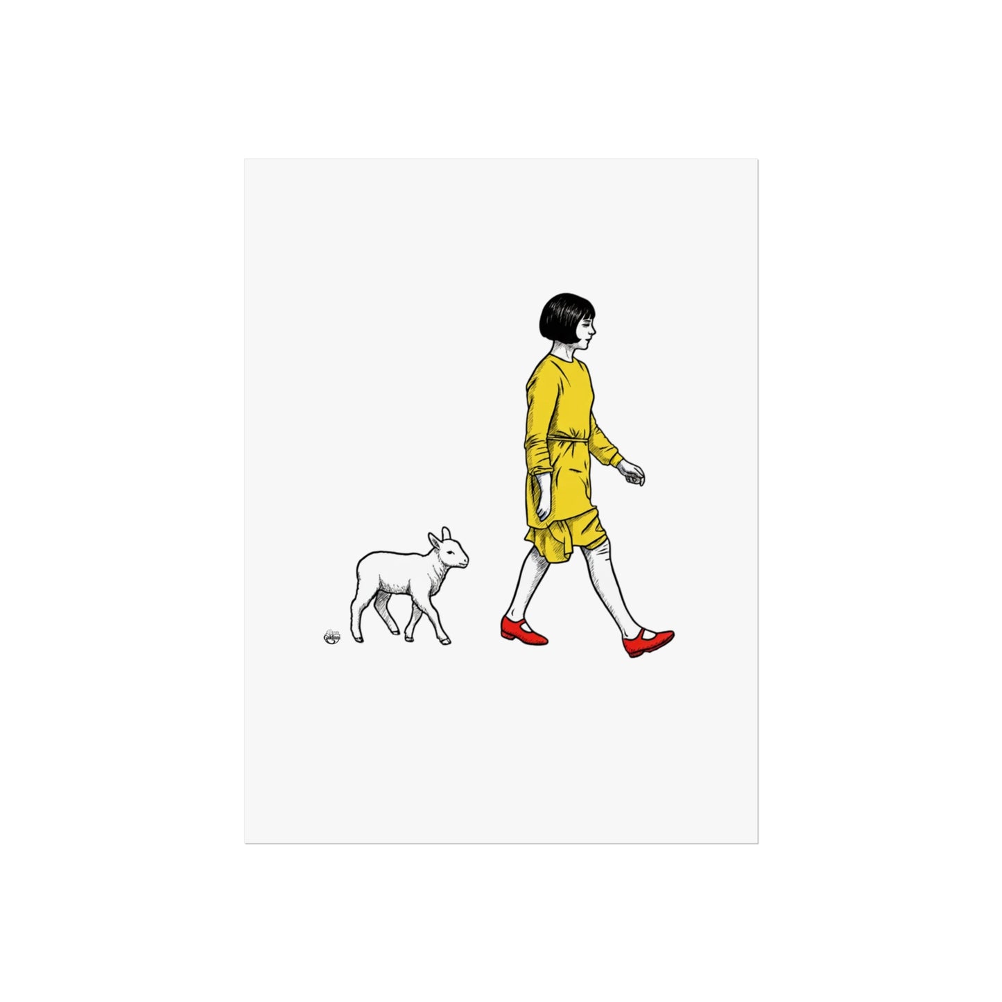 Violet and the lamb Fine Art Posters