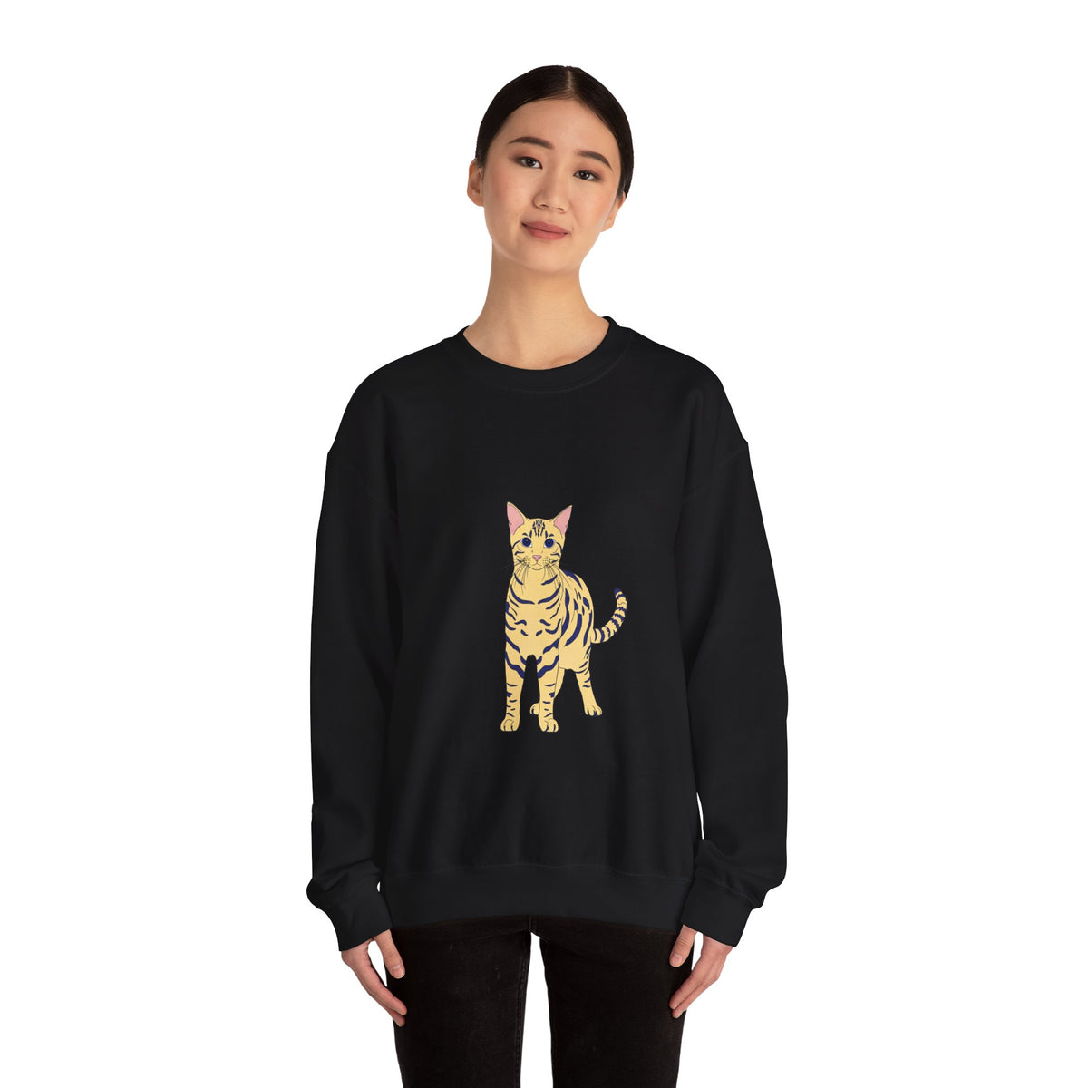 Bengal Cat cartoon Unisex Heavy Blend™ Crewneck Sweatshirt