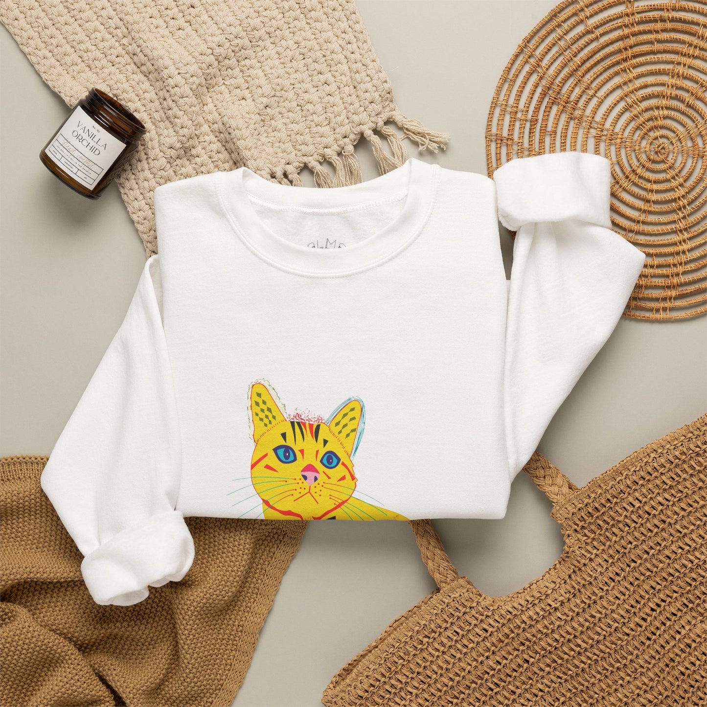 Yellow Cat Unisex Heavy Blend™ Crewneck Sweatshirt