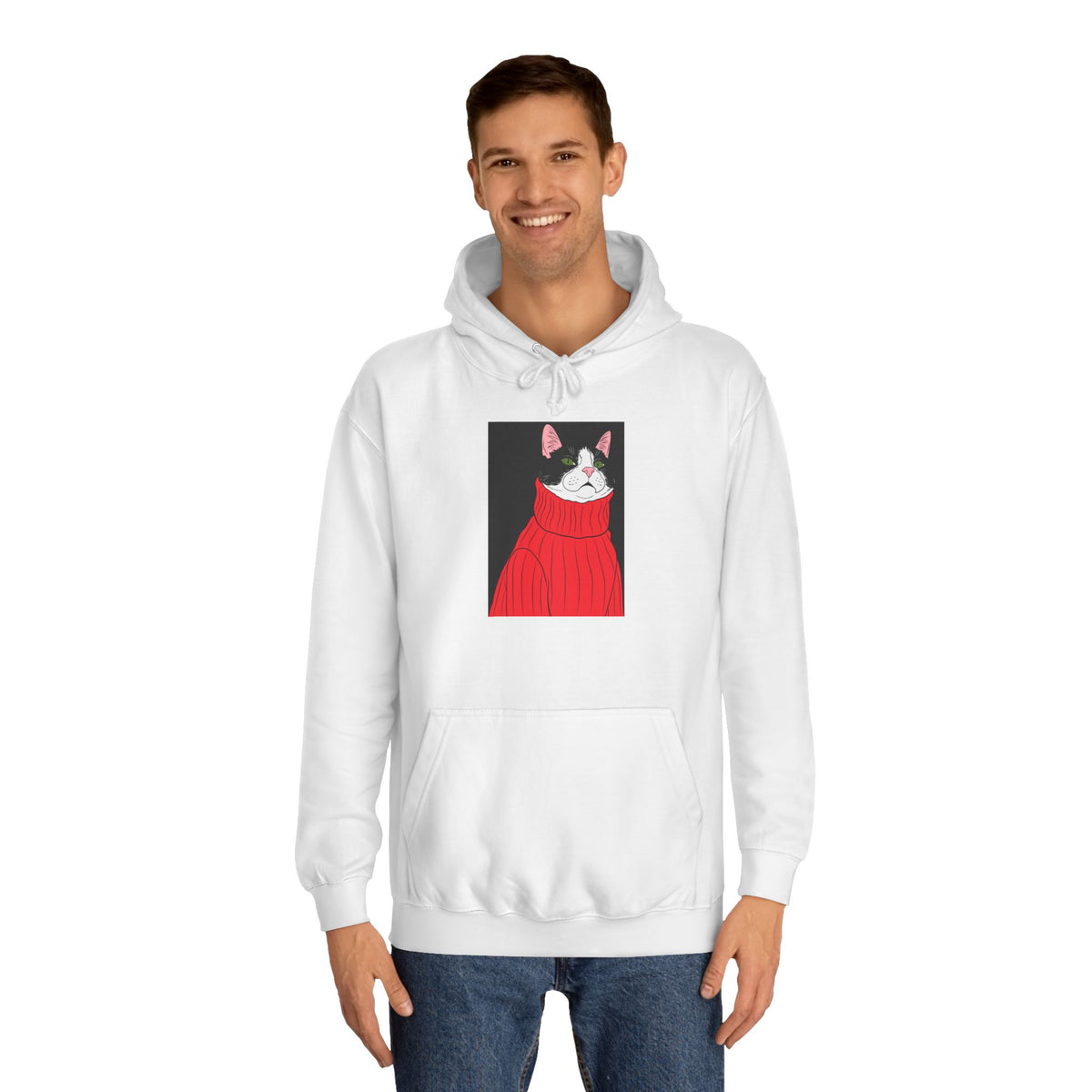 Lazy cat Unisex College Hoodie
