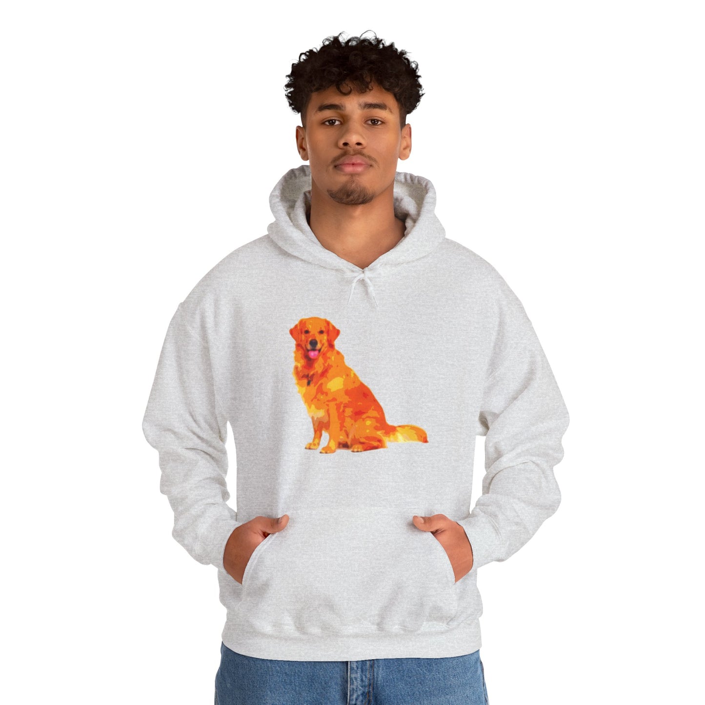 Vibrant Golden Retriever Hoodie, Pet Lover Gift, Cozy Sweatshirt, Animal Art Apparel, Dog Mom Outfit, Christmas Wear, Cute Canine Fashion