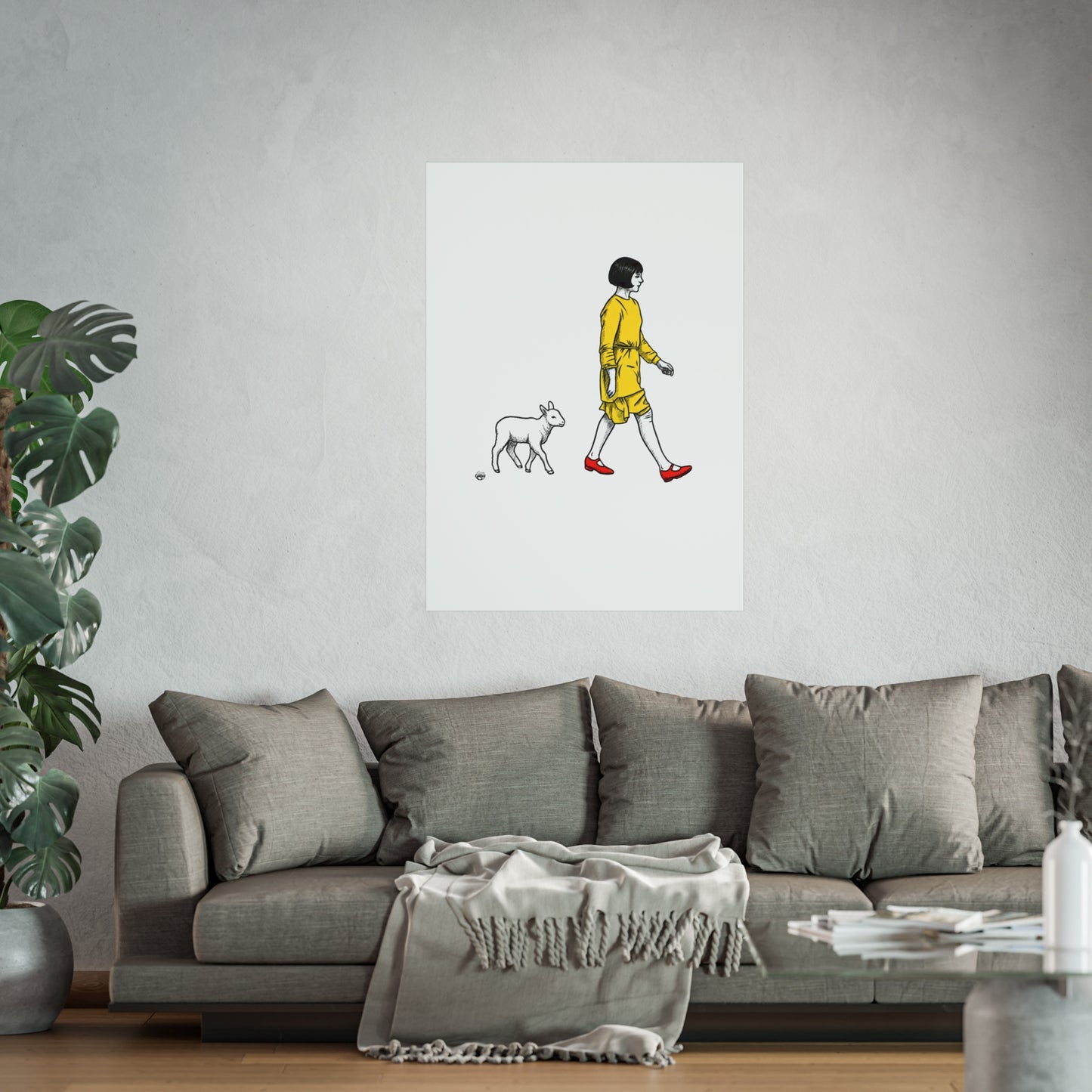 Violet and the lamb Fine Art Posters