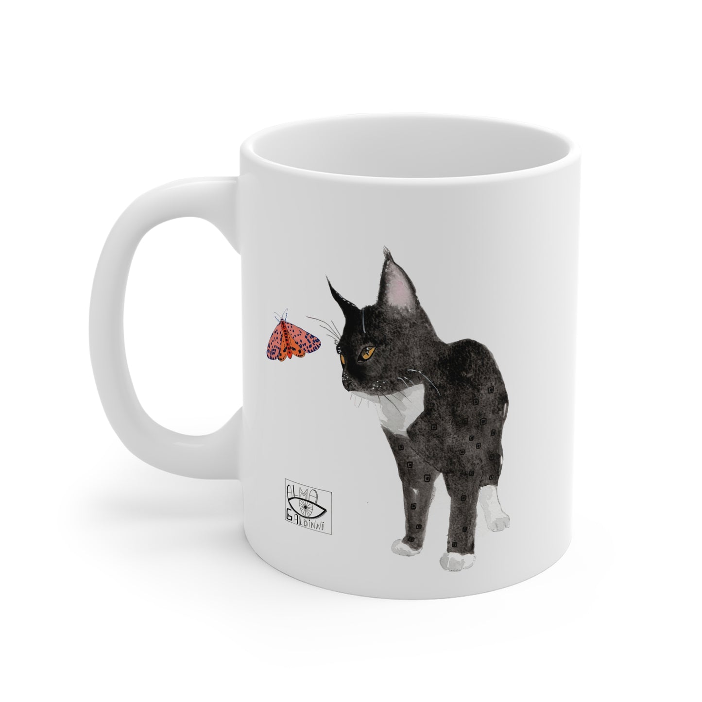 Cute Cat Design 11oz White Mug - Perfect Gift for Pet Lovers