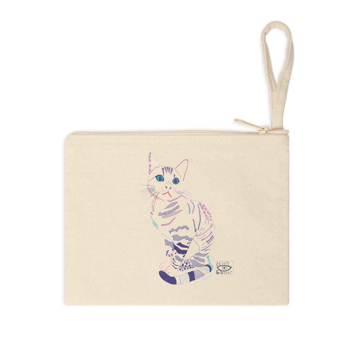 Blue Cat Accessory Zipper Pouch
