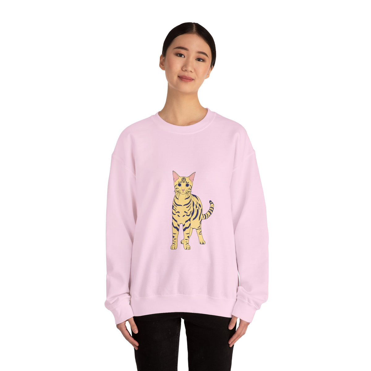 Bengal Cat cartoon Unisex Heavy Blend™ Crewneck Sweatshirt