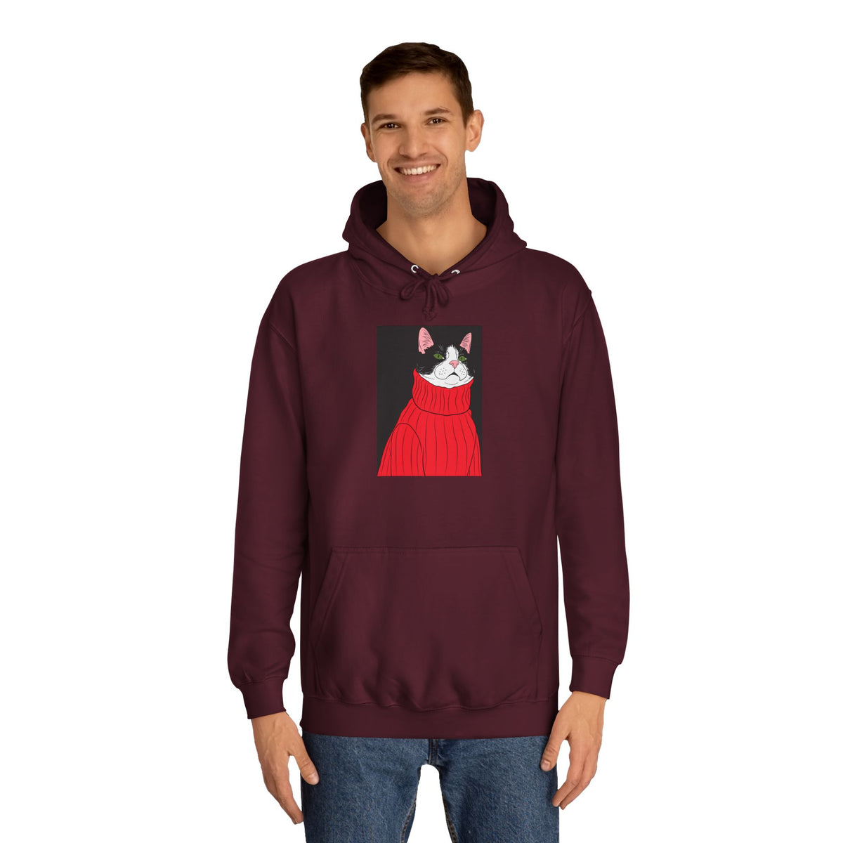 Lazy cat Unisex College Hoodie