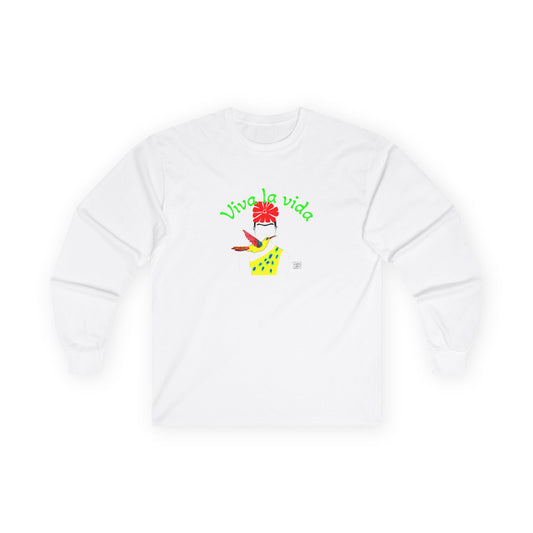 Viva La Vida Long Sleeve Tee - Unisex Cotton Shirt for Celebrations
