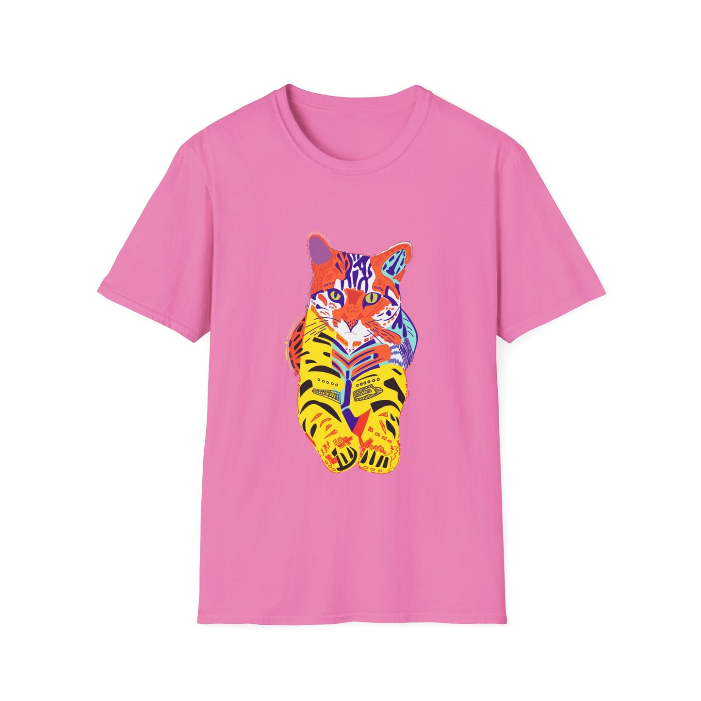 Vibrant Tiger Graphic Unisex Softstyle T-Shirt