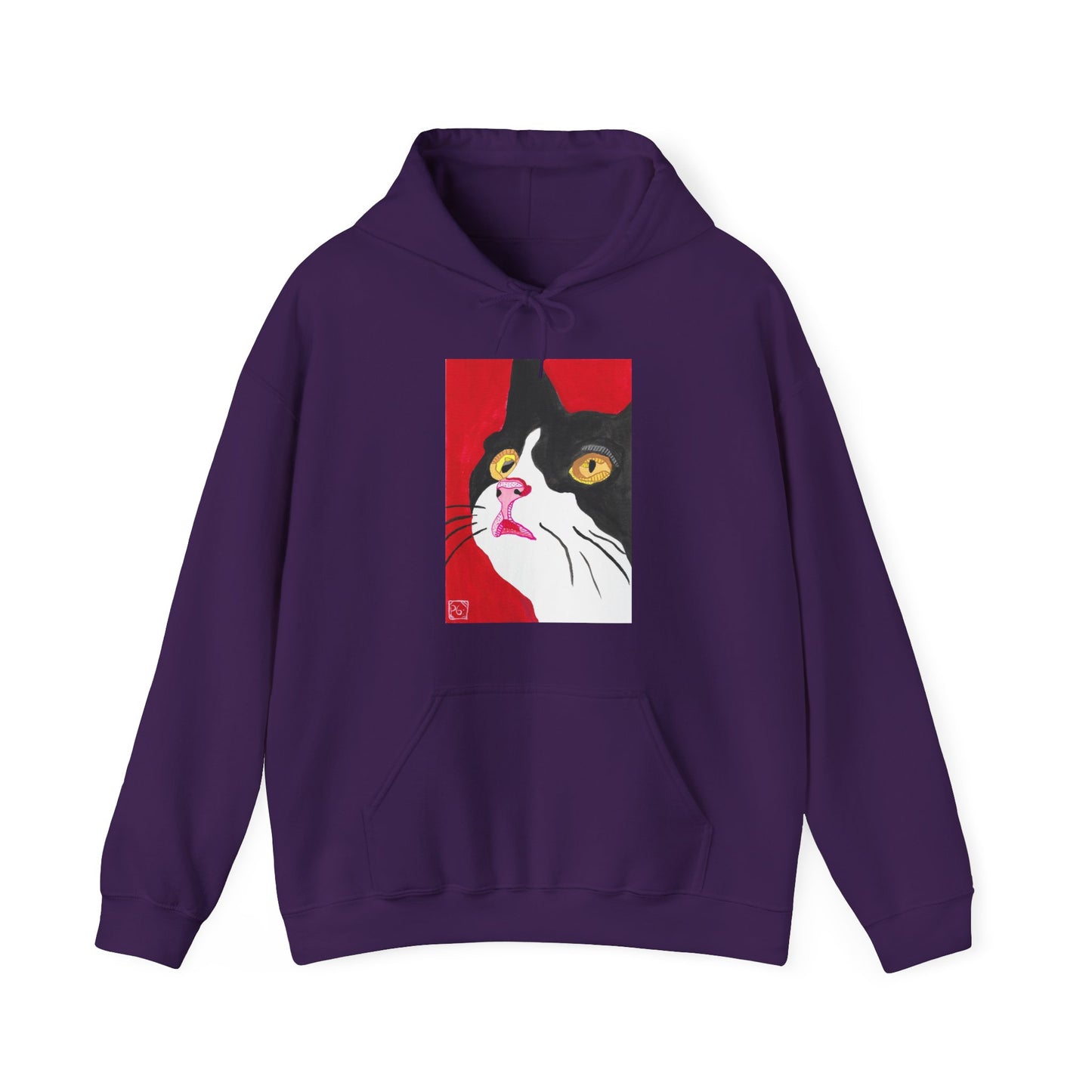 Cat Lover's Unisex Heavy Blend Hoodie - Artistic Cat Design