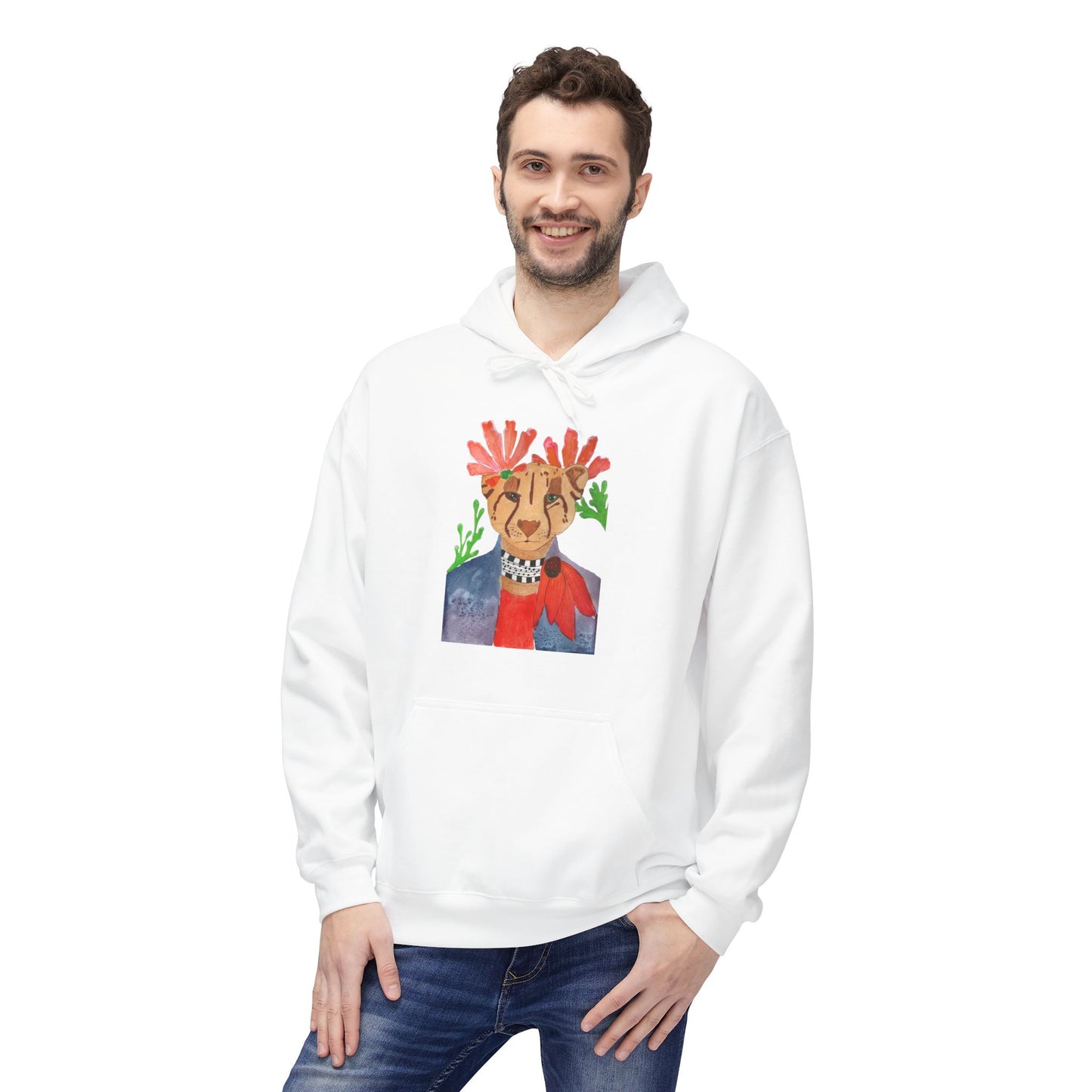 Leopard Unisex Midweight Softstyle Fleece Hoodie