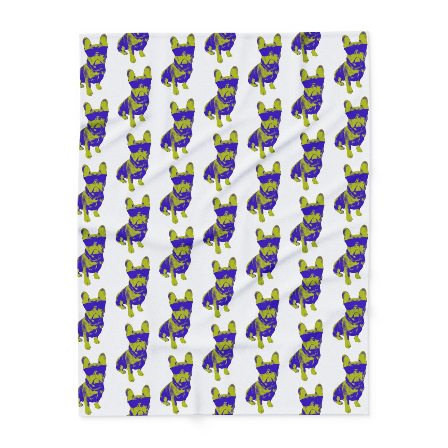 French Buldog Arctic Fleece Blanket