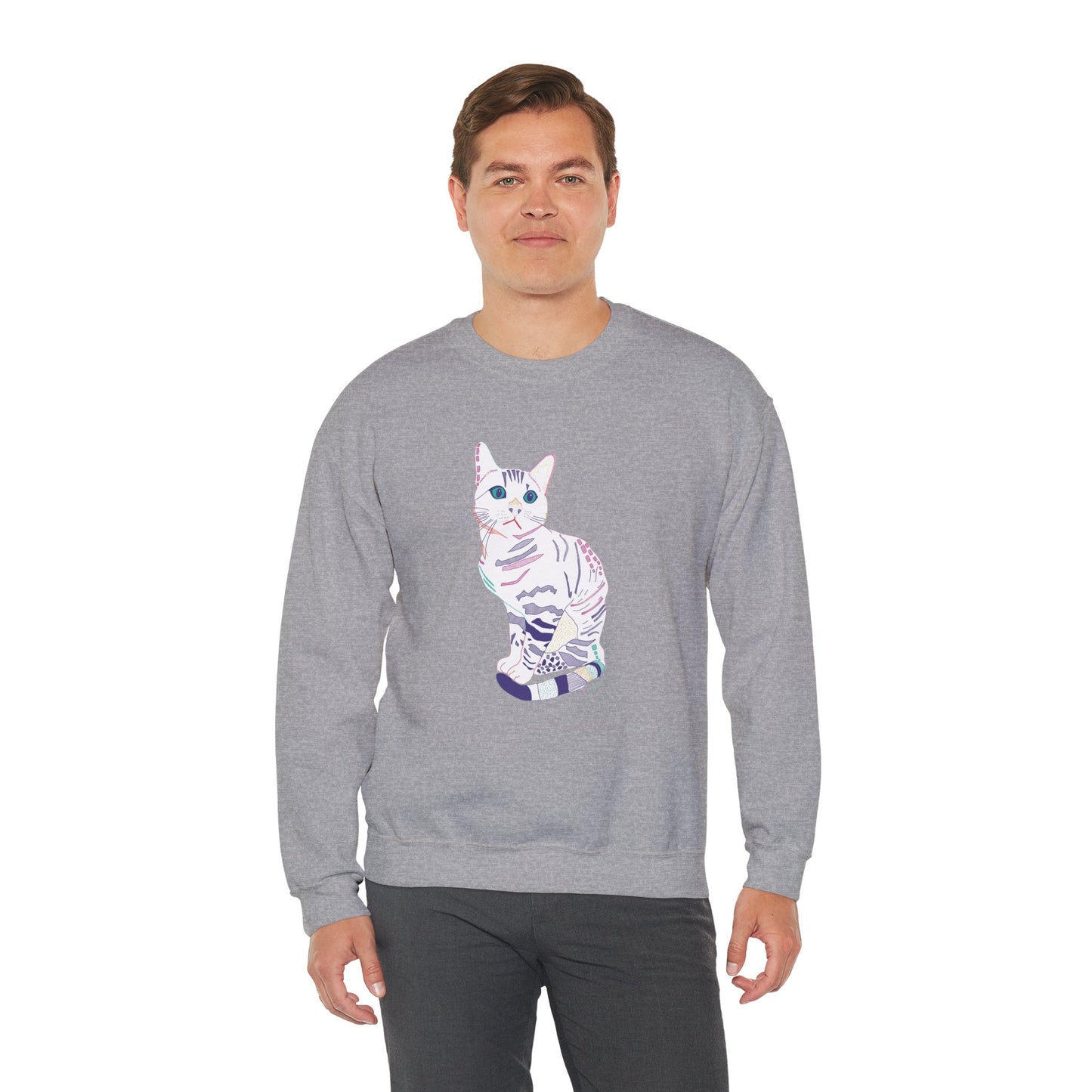 White Cat Unisex Heavy Blend™ Crewneck Sweatshirt