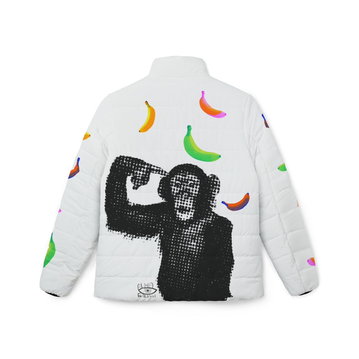 Pop Monkey Women’s Puffer Jacket (AOP)