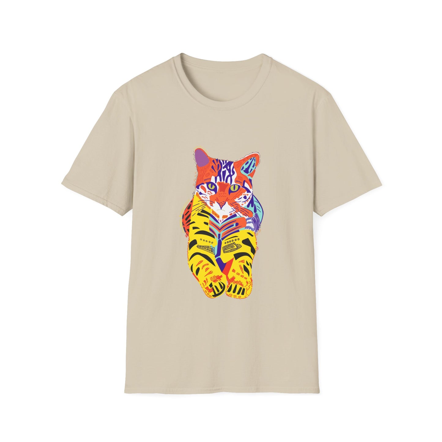 Vibrant Tiger Graphic Unisex Softstyle T-Shirt