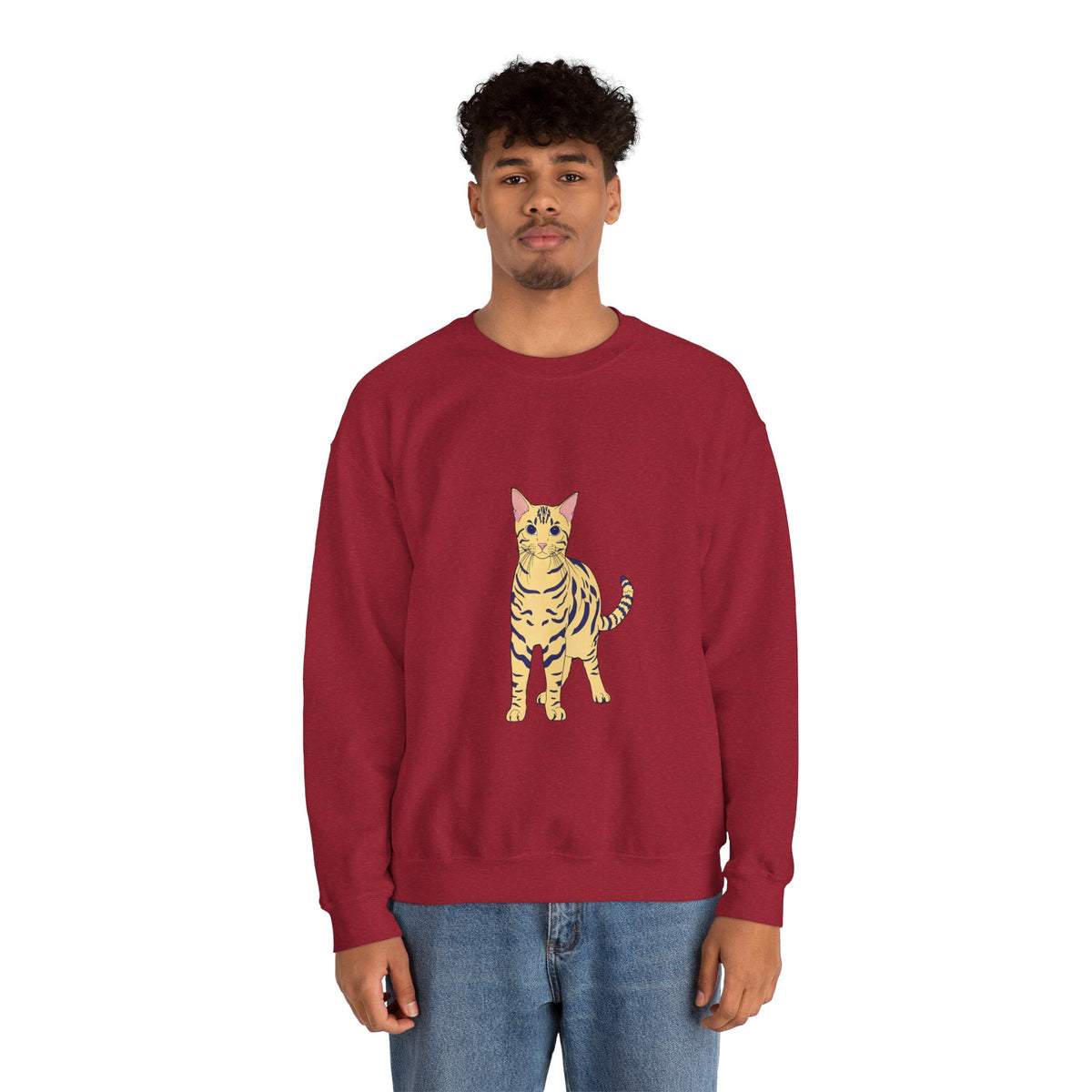 Bengal Cat cartoon Unisex Heavy Blend™ Crewneck Sweatshirt