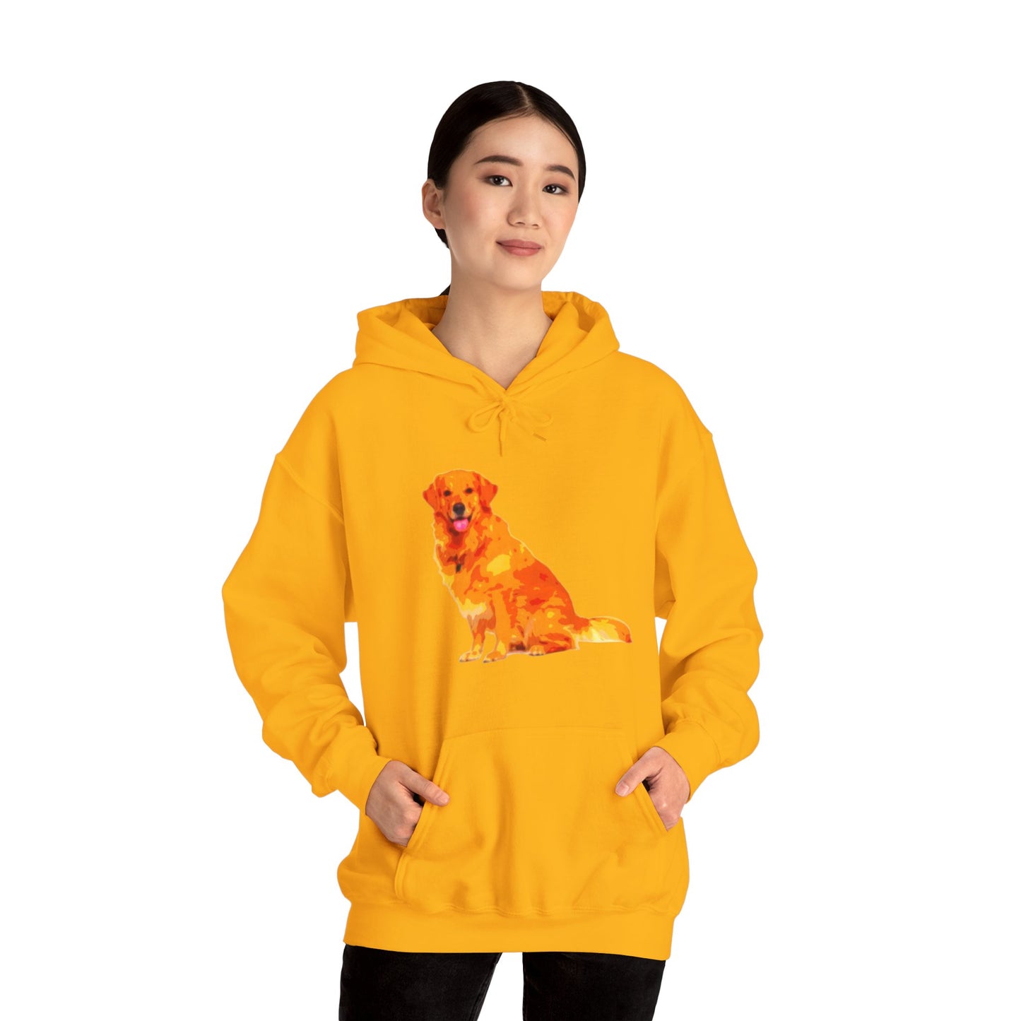 Vibrant Golden Retriever Hoodie, Pet Lover Gift, Cozy Sweatshirt, Animal Art Apparel, Dog Mom Outfit, Christmas Wear, Cute Canine Fashion