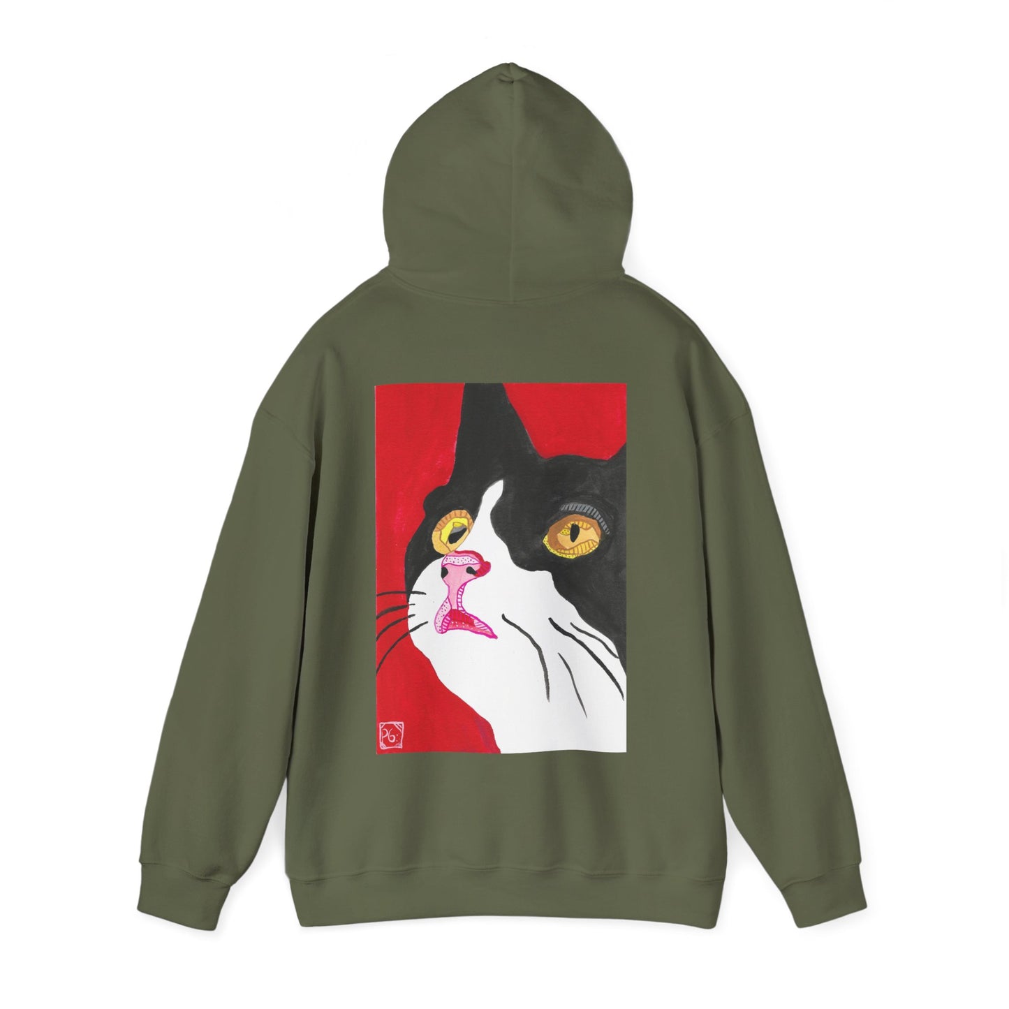 Cat Lover's Unisex Heavy Blend Hoodie - Artistic Cat Design
