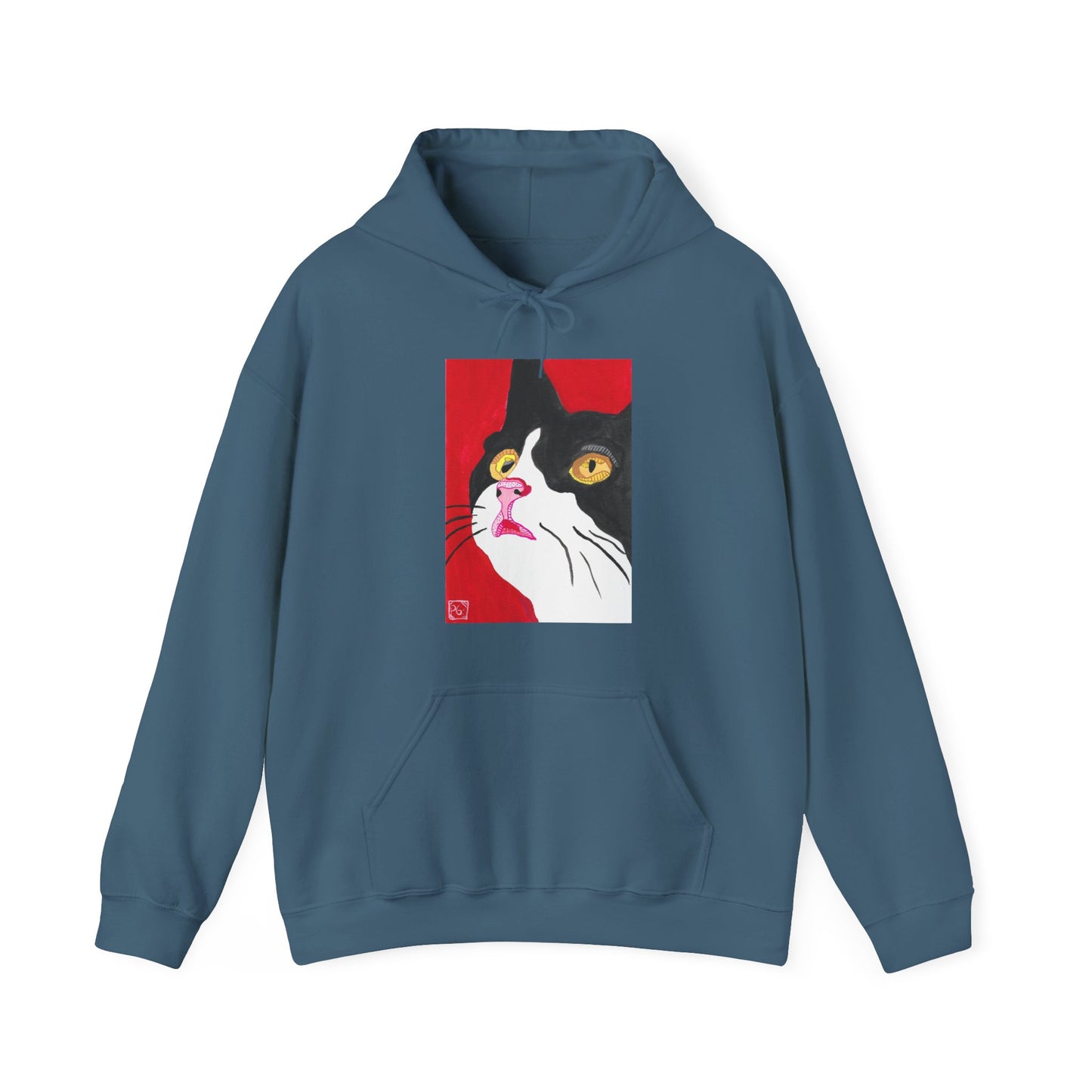 Cat Lover's Unisex Heavy Blend Hoodie - Artistic Cat Design