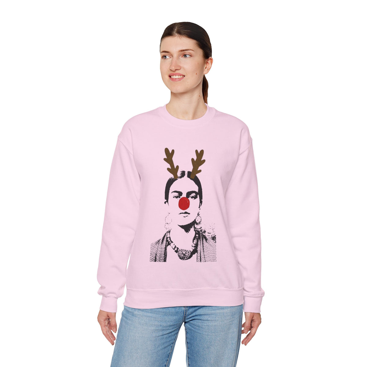 Frida on Christmas Unisex Heavy Blend™ Crewneck Sweatshirt