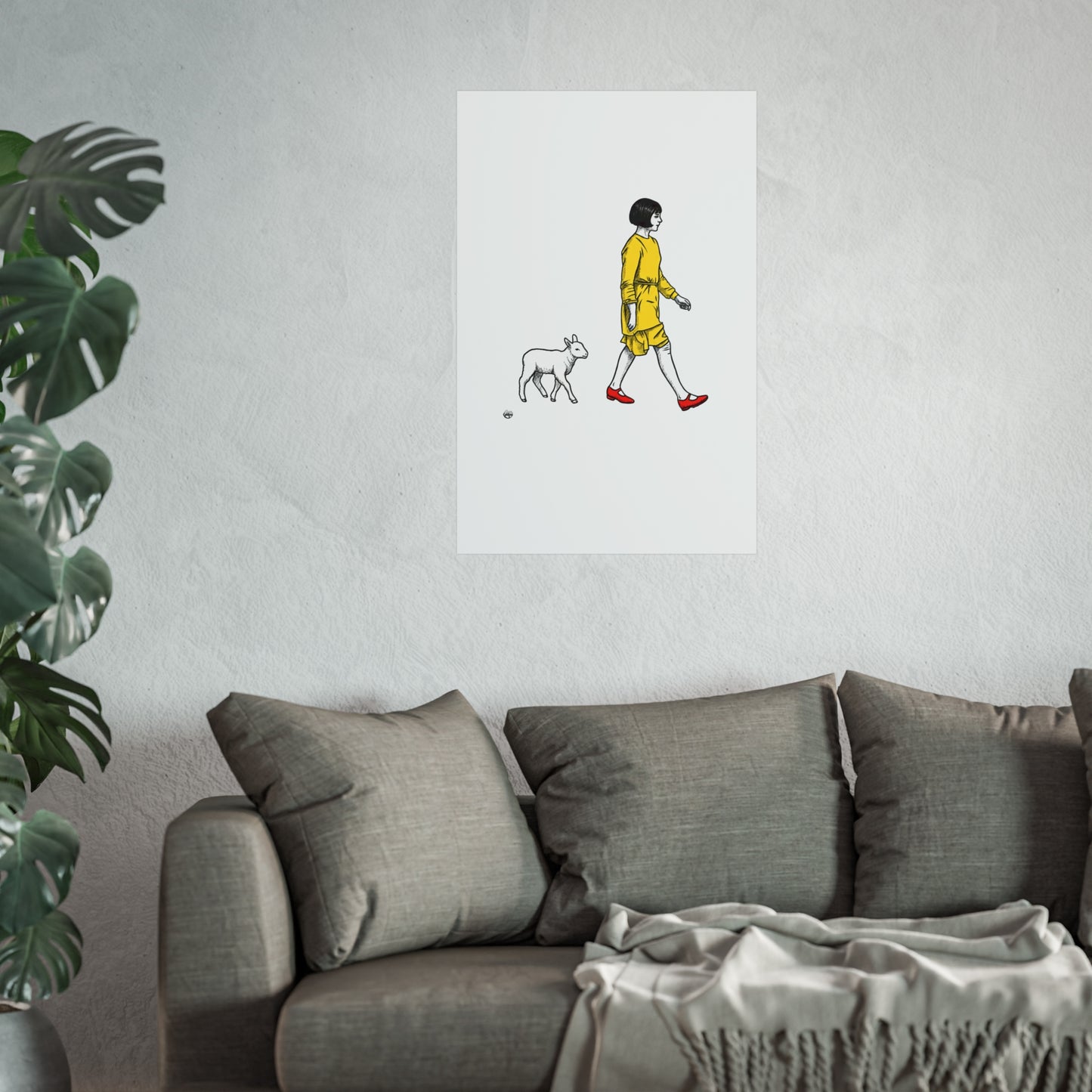 Violet and the lamb Fine Art Posters
