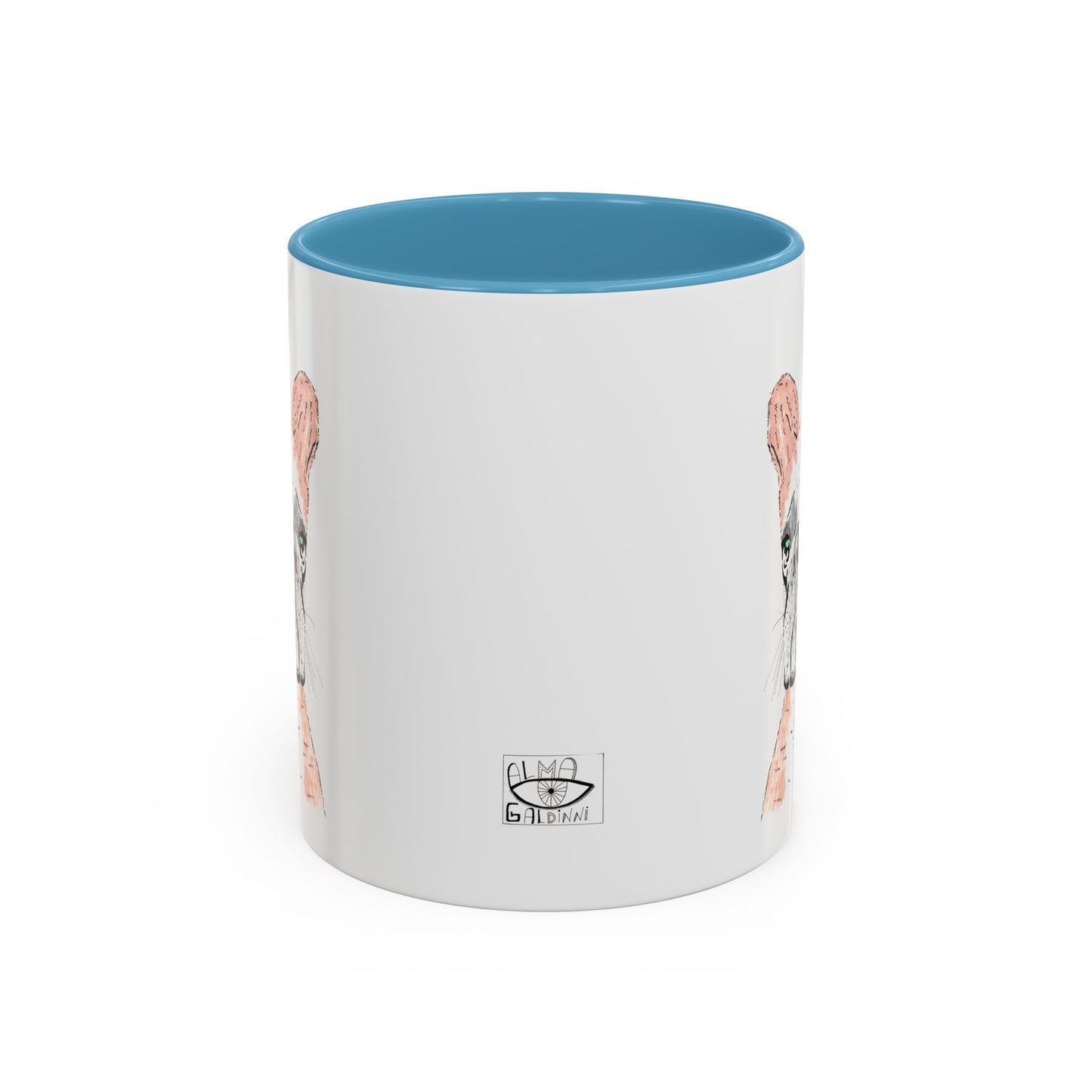 French Bulldog Accent Coffee Mug — Artistic Watercolor Dog Portrait (11/15oz)