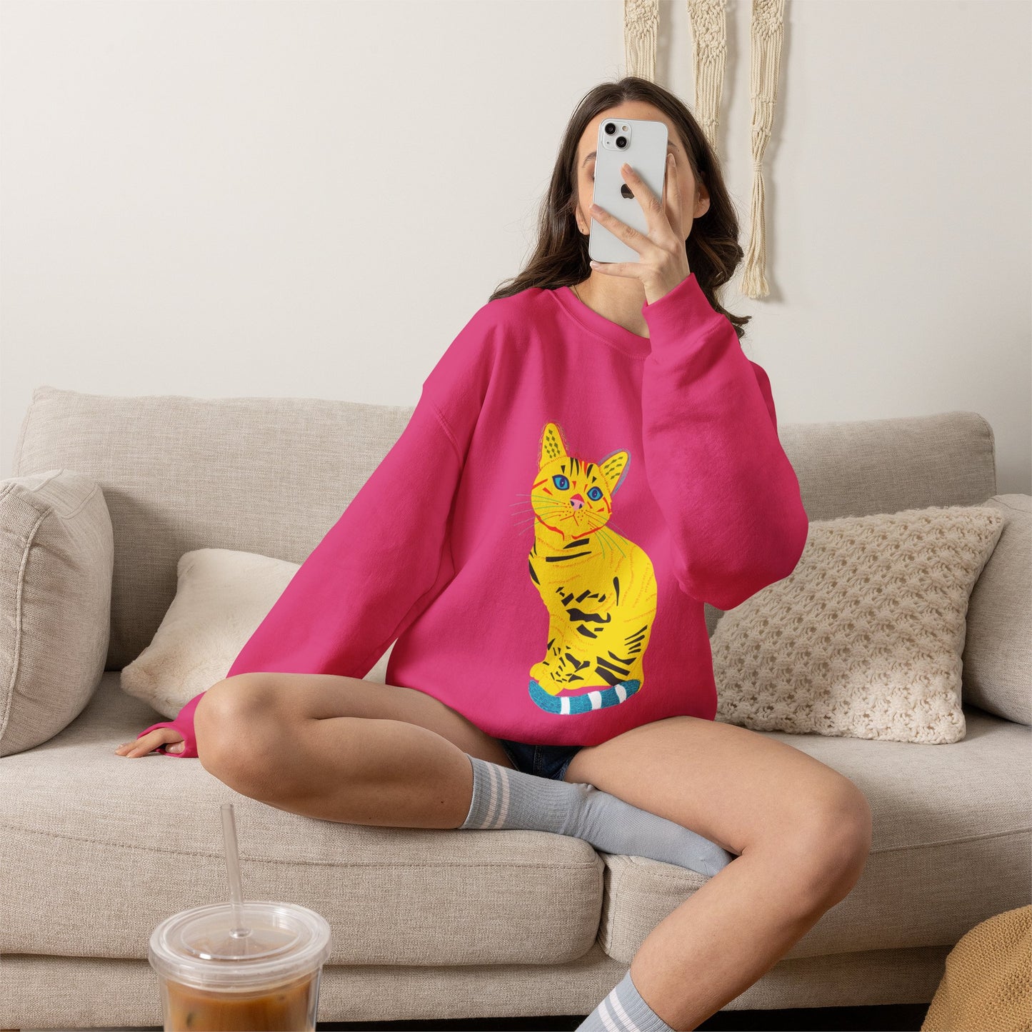 Yellow Cat Unisex Heavy Blend™ Crewneck Sweatshirt