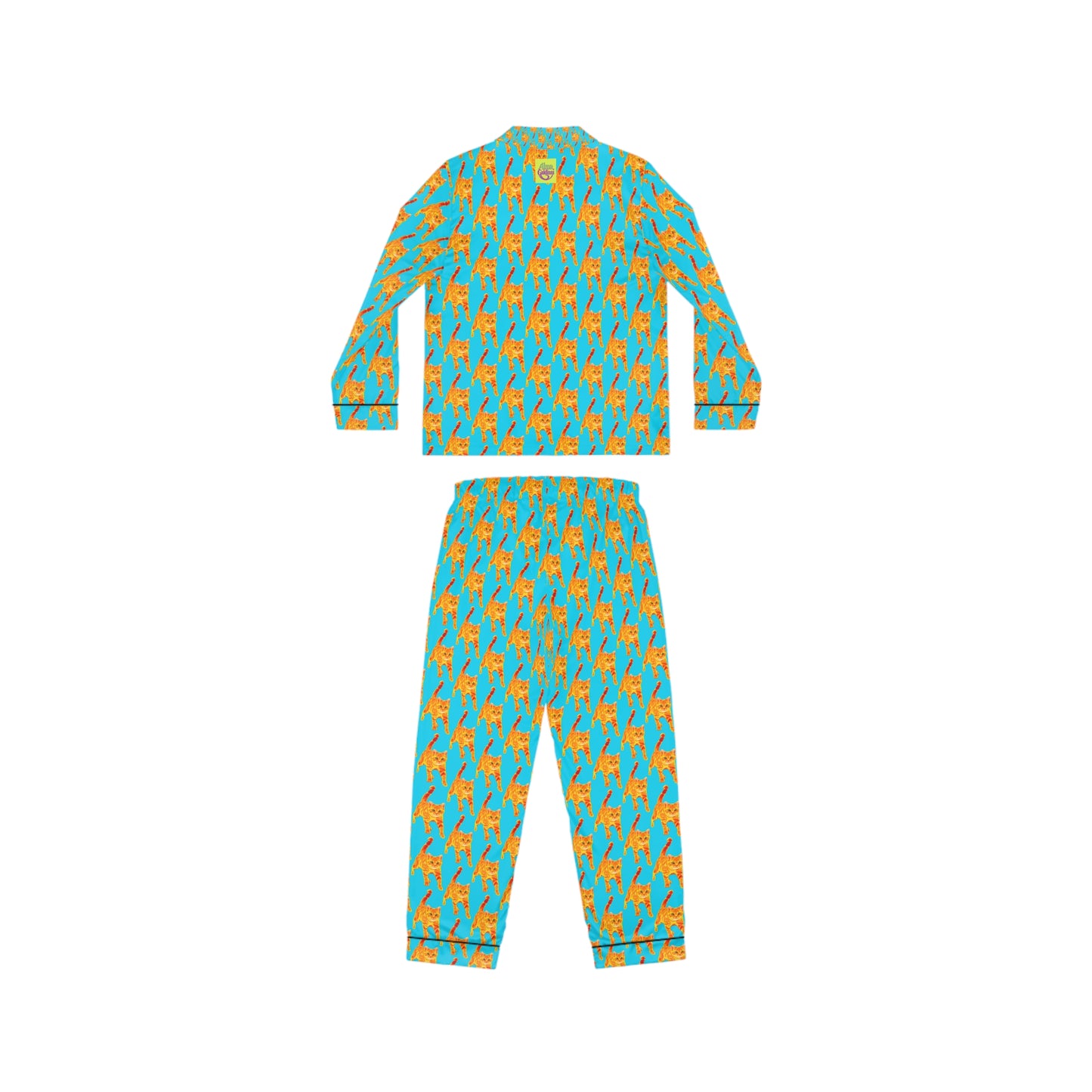 Ginger Bright Cat Women's Satin Pajamas (AOP)