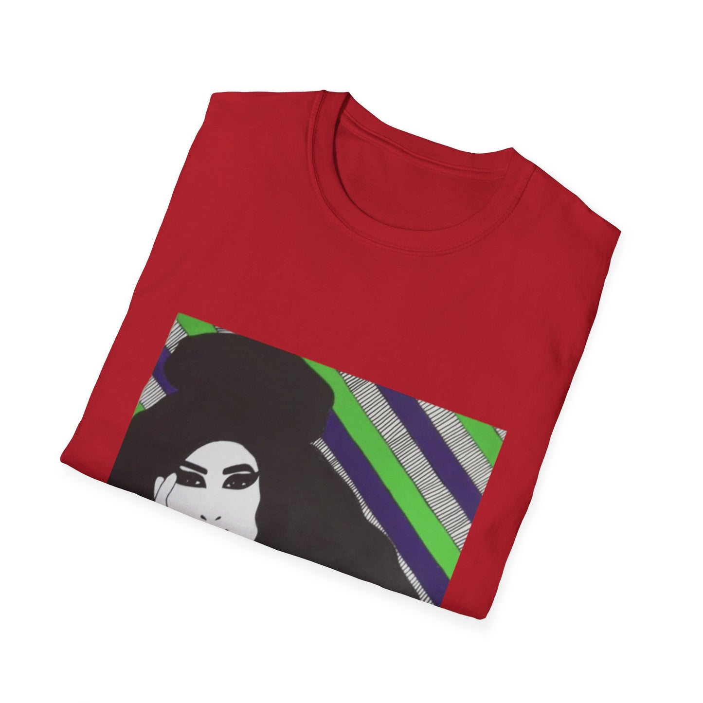 Artistic Amy Portrait T-Shirt, Casual Wear, Unique Gift, Pop Culture Apparel, Unisex Fashion, Everyday Comfort
