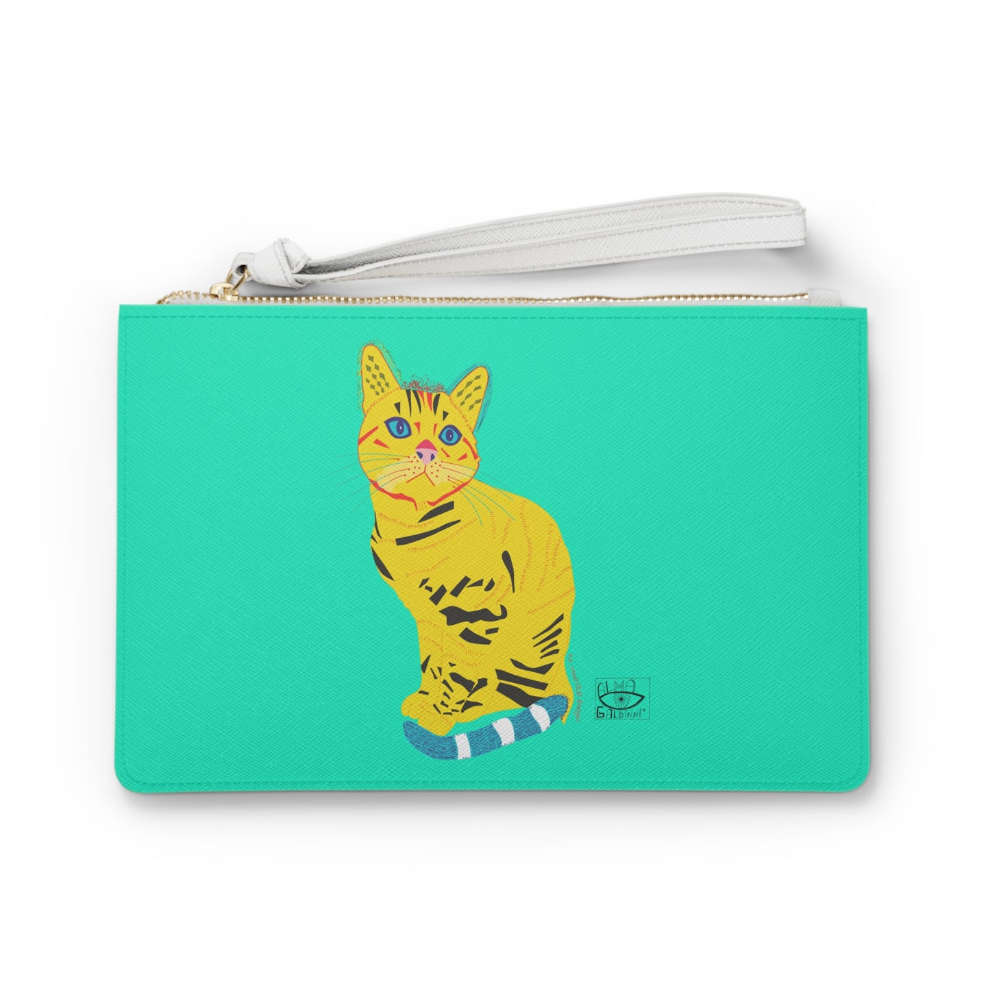 Yellow Cat Clutch Bag - Fun and Stylish Animal-Inspired Accessory