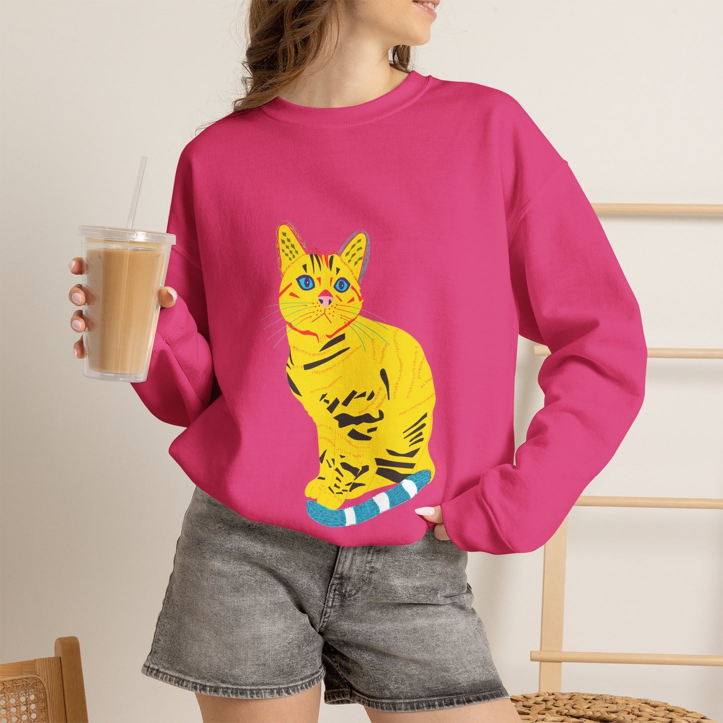 Yellow Cat Unisex Heavy Blend™ Crewneck Sweatshirt