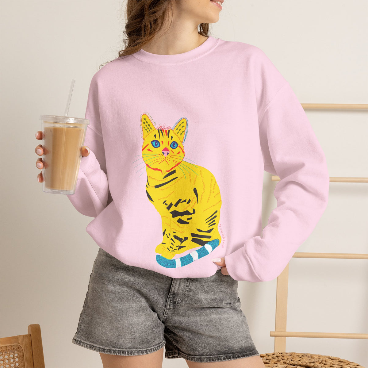 Yellow Cat Unisex Heavy Blend™ Crewneck Sweatshirt