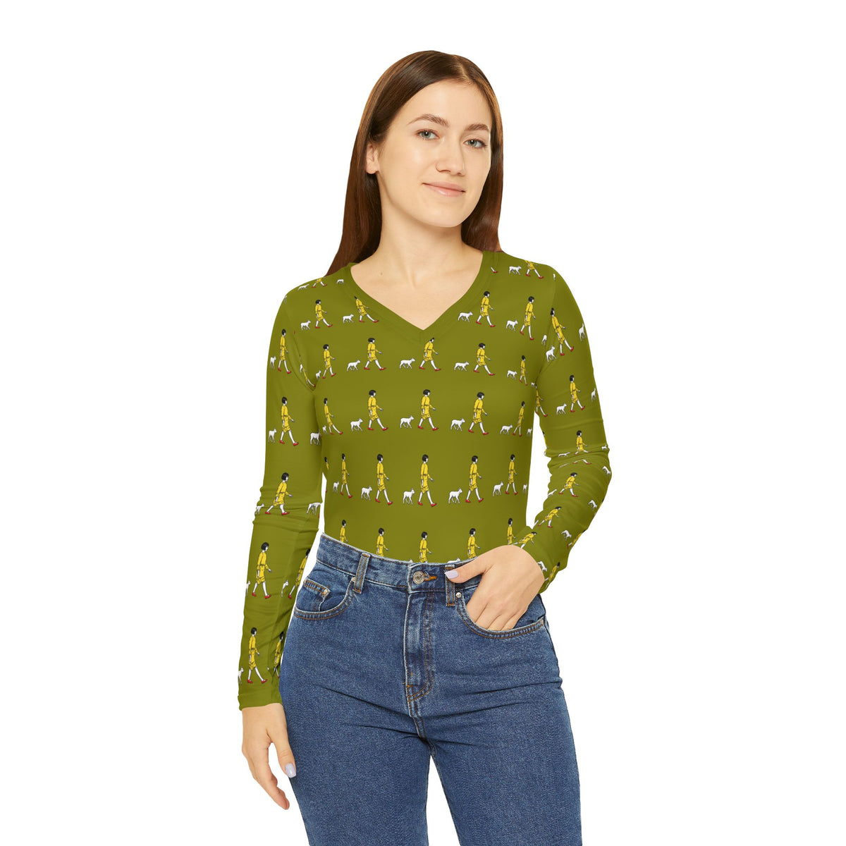 Fashion Farm Women's Long Sleeve V-neck Shirt (AOP)